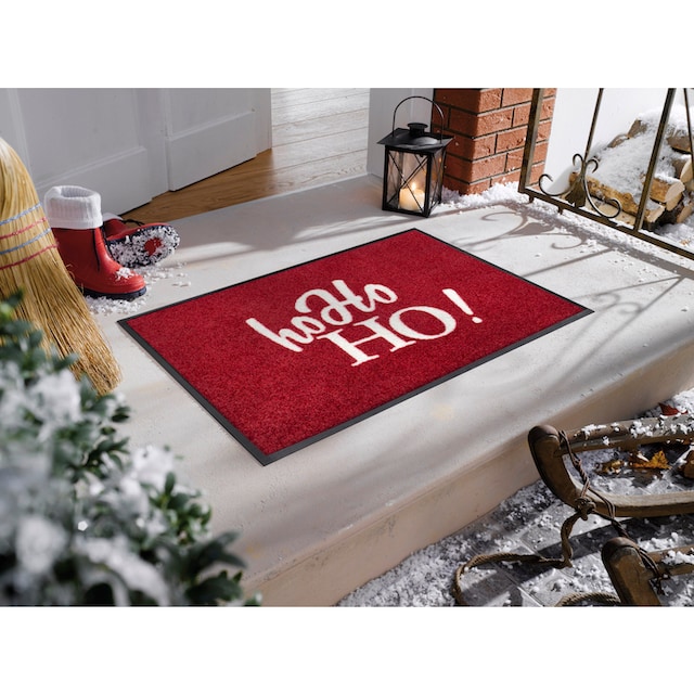 wash+dry by Kleen-Tex Fußmatte »ho Ho HO!«, rechteckig, Schmutzfangmatte,  mit Spruch, rutschhemmend, waschbar bequem und schnell bestellen