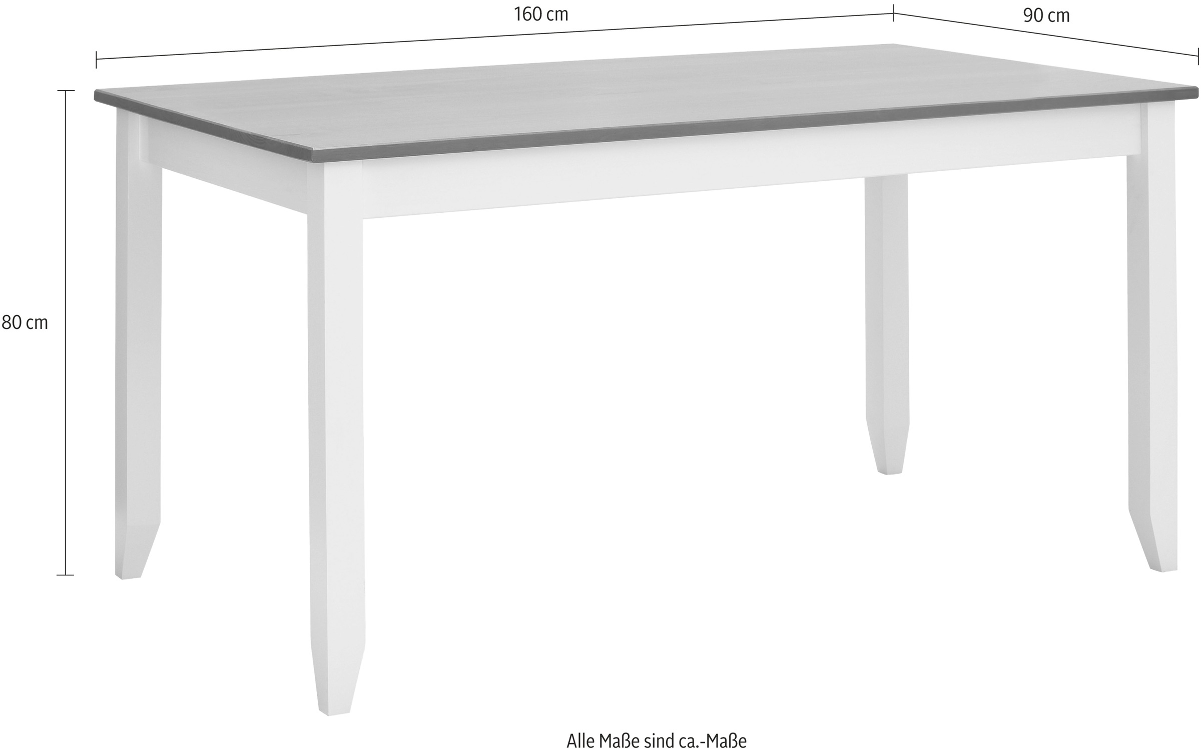 Inter Link Esstisch Home affaire, Breite 160 cm
