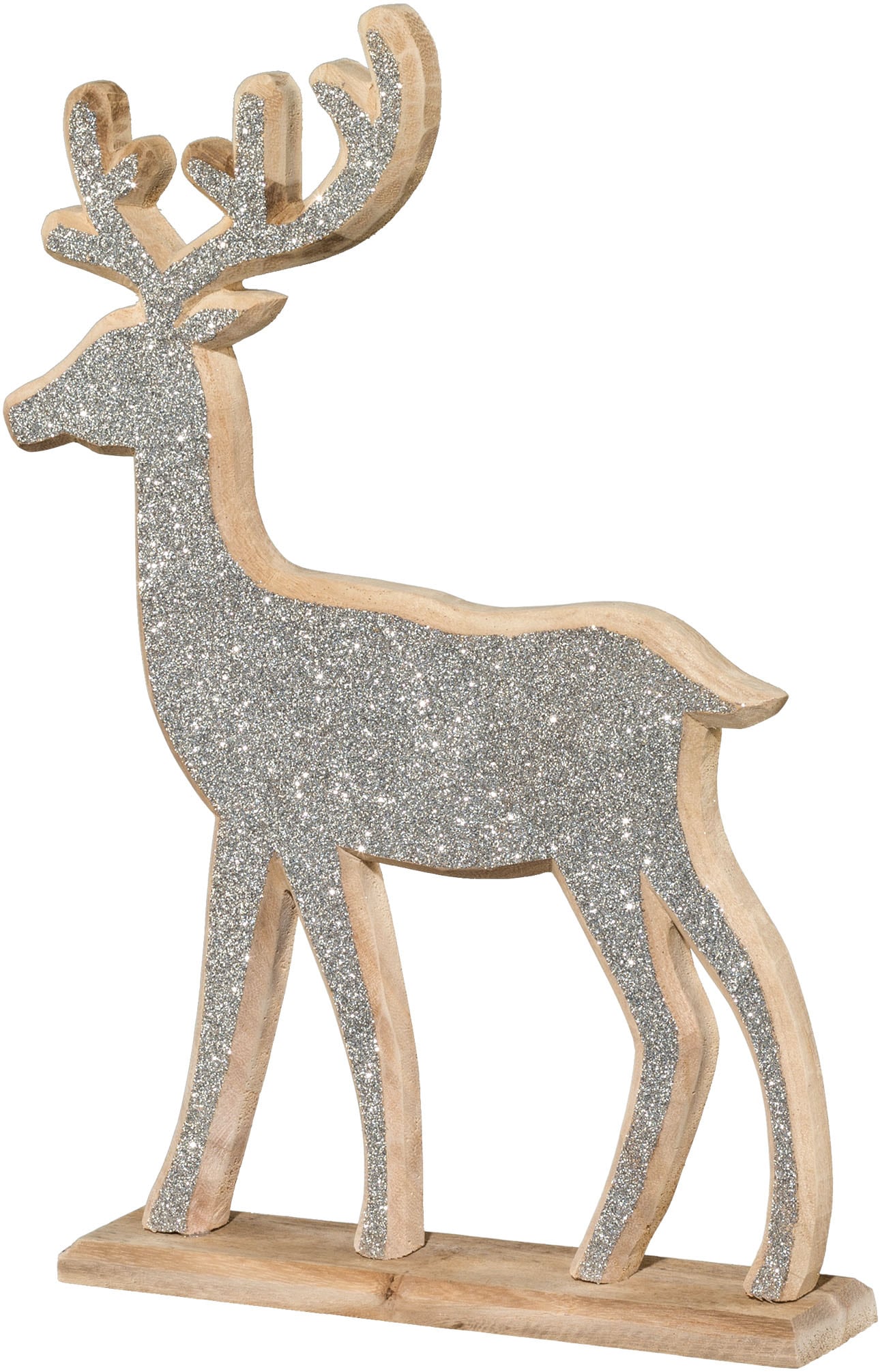 Creativ home Weihnachtsfigur »Tannenbaum und Hirsch« mit Glitter