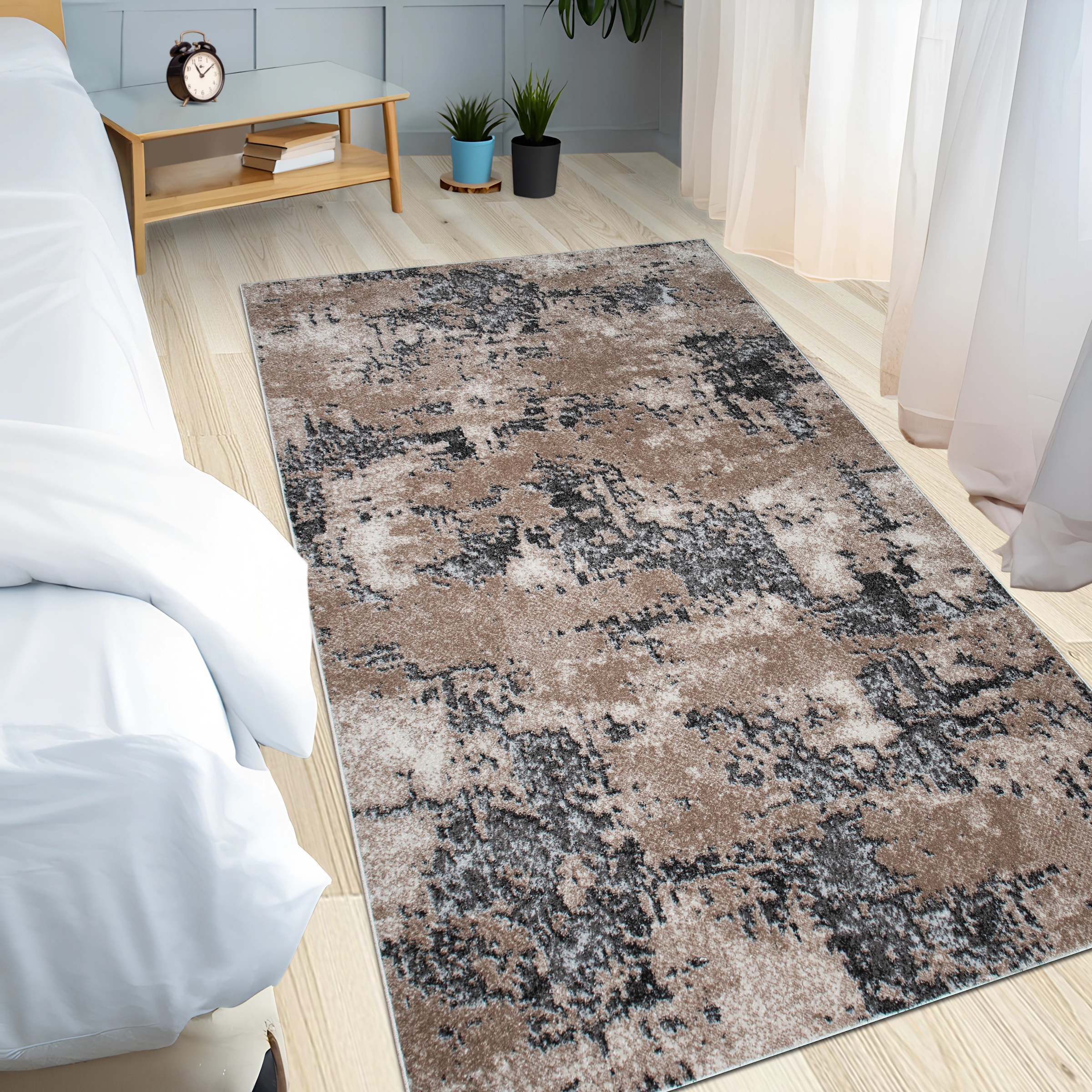 OTTO home Teppich »Janory, Marmor-Optik«, rechteckig, 9 mm Höhe, mit besonders weichem Flor, Kurzflor, modernes Marmor Design