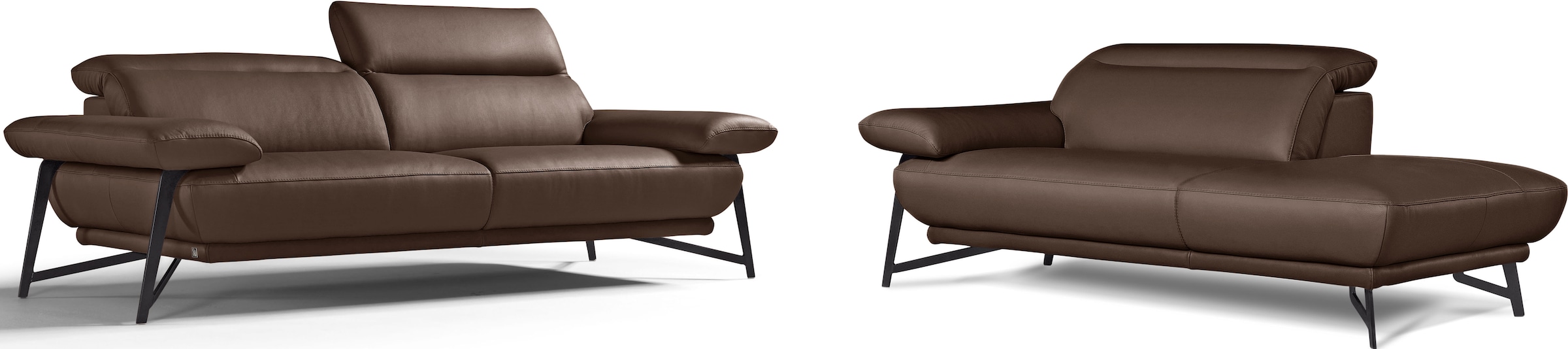Egoitaliano Sofa »Anais, Design mit hohem Sitzkomfort, Fußfarbe schattengra günstig online kaufen