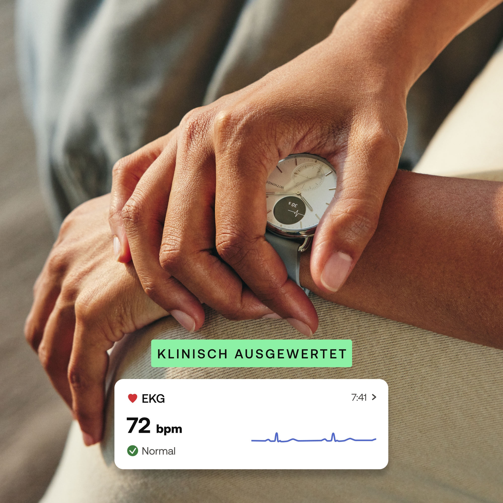 Withings Smartwatch »ScanWatch 2 42mm«, HealthSense OS,)