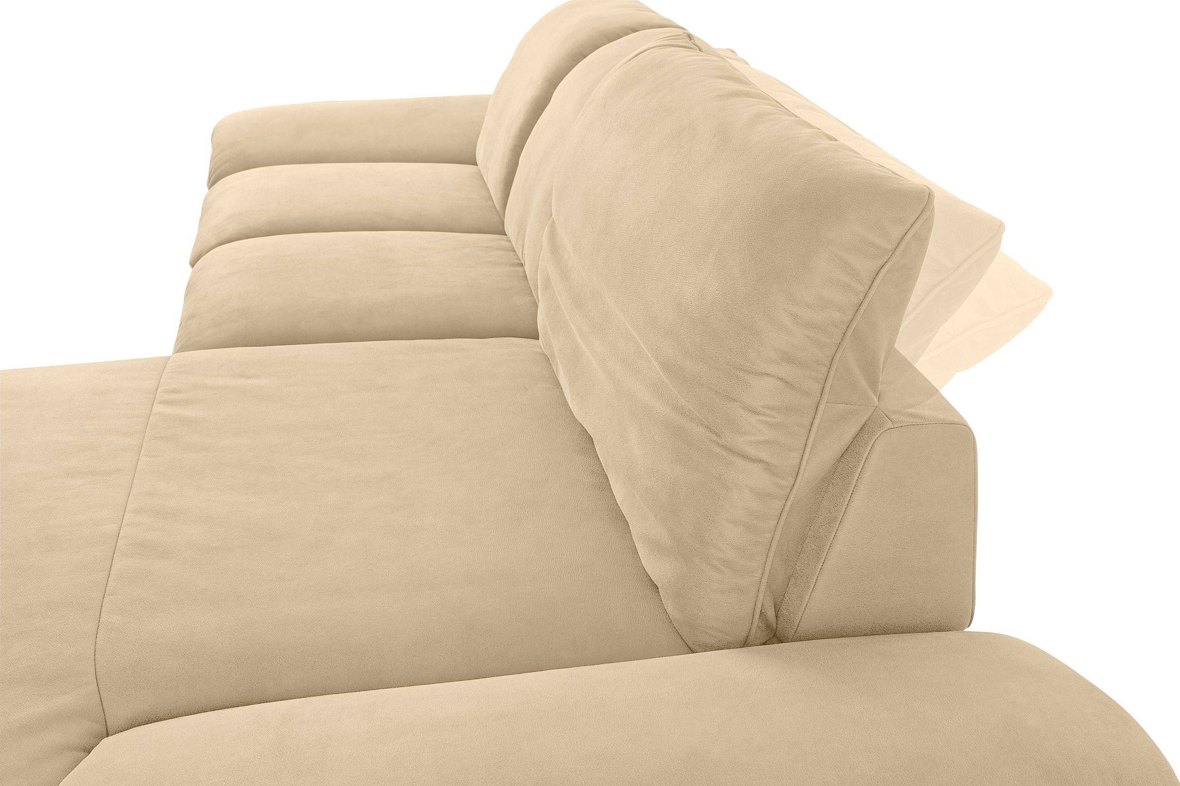 W.SCHILLIG Ecksofa »enjoy&MORE, Designsofa, elegant und bequem, L-Form«, Sitztiefenverstellung, Füße schwarz pulverbeschichtet, Breite 310 cm