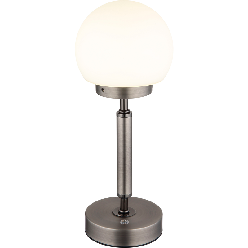 GLOBO LIGHTING Tischleuchte »HAKU« LED-Modul 1 Stk. warmweiß - kaltweiß Tischlampe Nachttischlampe Deko-Tischleuchte Schlafzimmer anthrazit matt