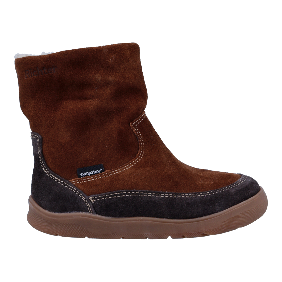 Richter Barfußschuh »Samy Winter«  Boot mit Kontrastbesatz, Größenschablone zum Download