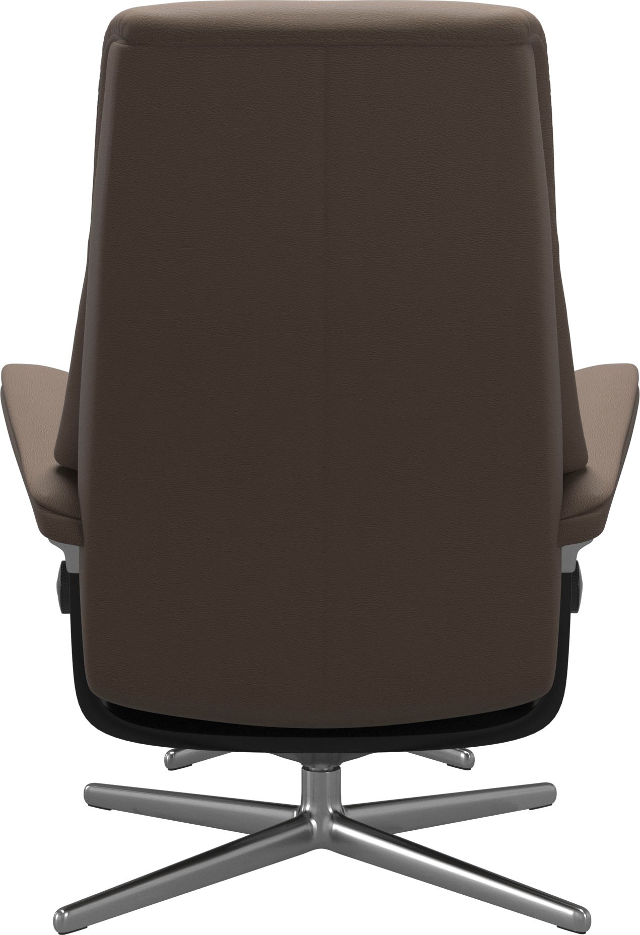 Stressless® Relaxsessel »View«, (Set, Relaxsessel mit Hocker), mit Hocker, mit Cross Base, Größe S, M & L, Holzakzent Schwarz