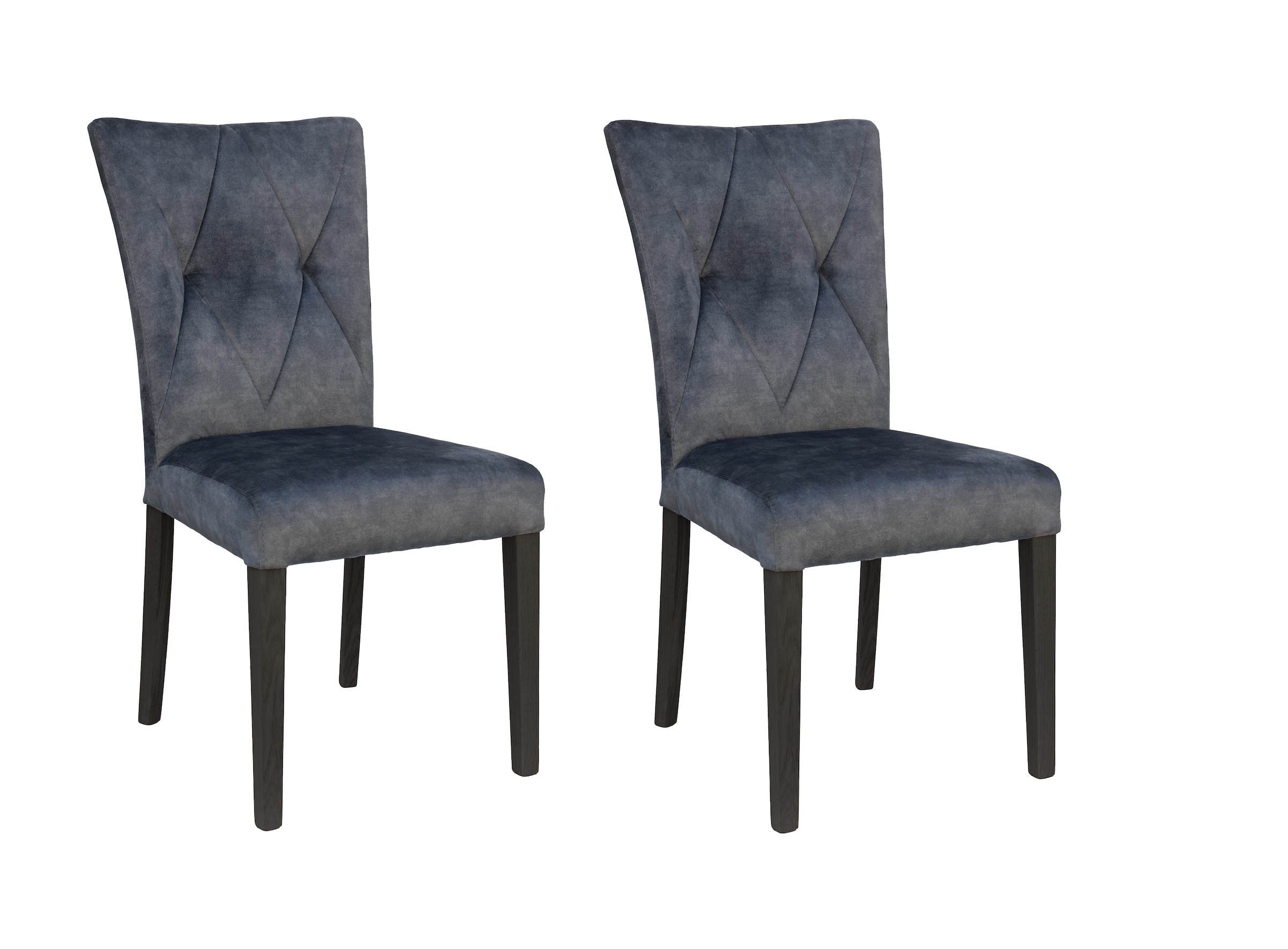 Home affaire 4-Fußstuhl »Diamond« (Set) 2 Stk. Samtvelours Sitz und Ruecken günstig online kaufen