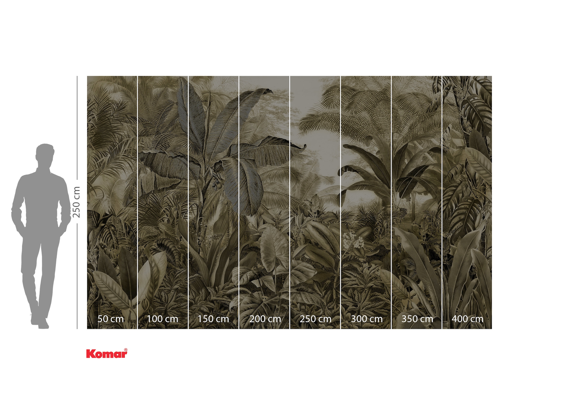 Komar Fototapete »Digitaldruck Vlies - Adventure Awaits - Größe 400 x 250 cm«, bedruckt-floral-geblümt-gemustert-tropisch, Wohnzimmer, Schlafzimmer