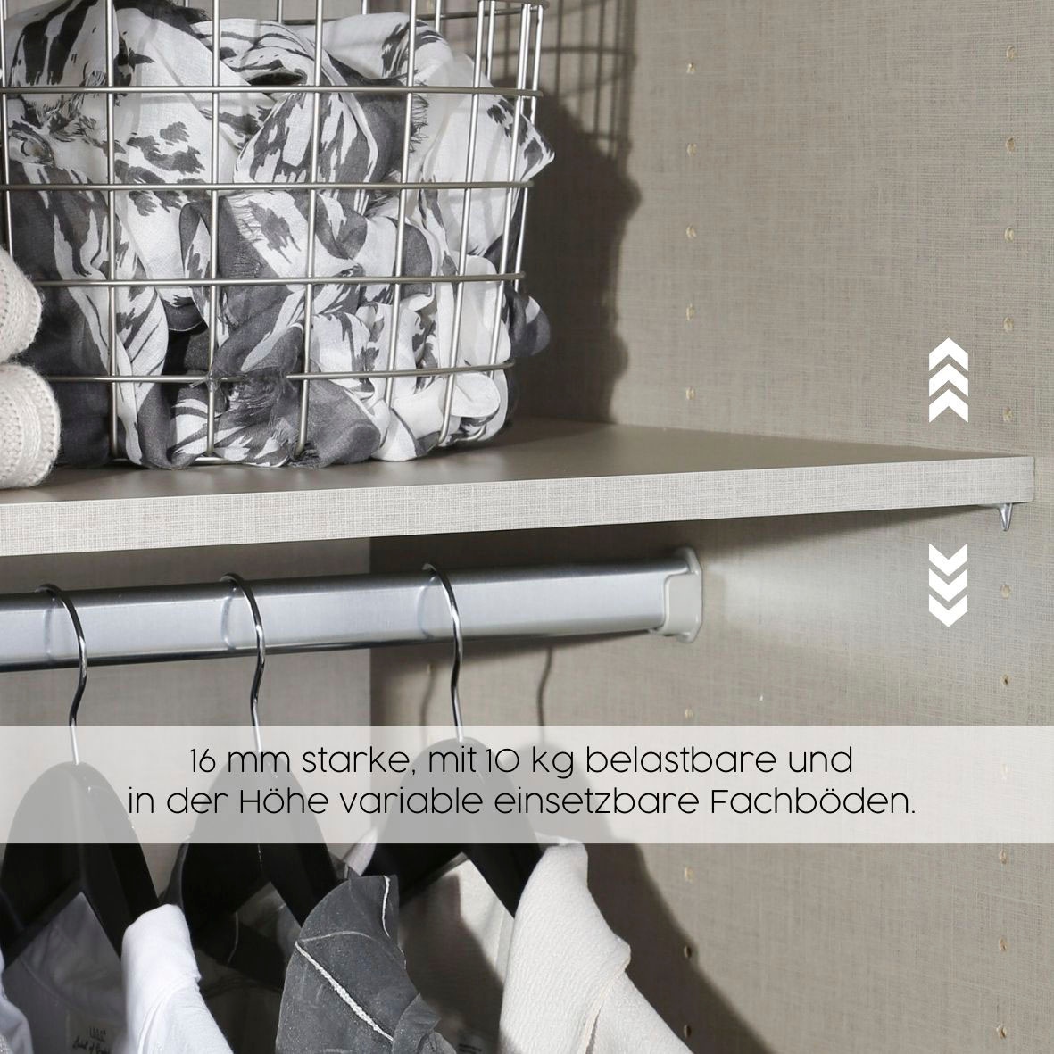rauch Schwebetürenschrank »Kleiderschrank Schrank Garderobe SATURN mit 3 Ausstattungsvarianten«, 3 verschiedene Ausstattungsvarianten Griffe aus Metall MADE IN GERMANY