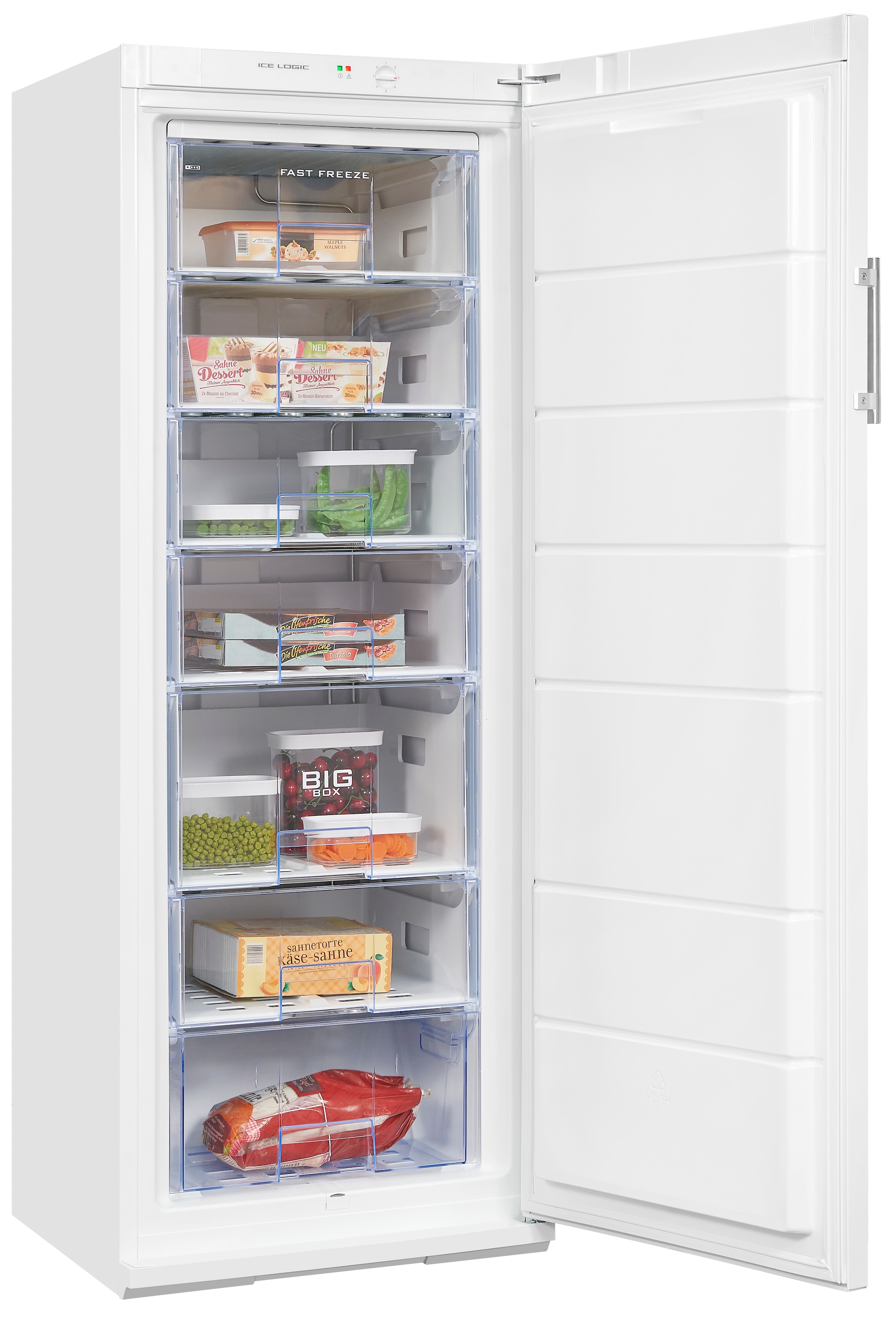 exquisit Gefrierschrank »GS27-H-280E weiss«, 163 cm hoch, 60 cm breit, Türanschlag wechselbar