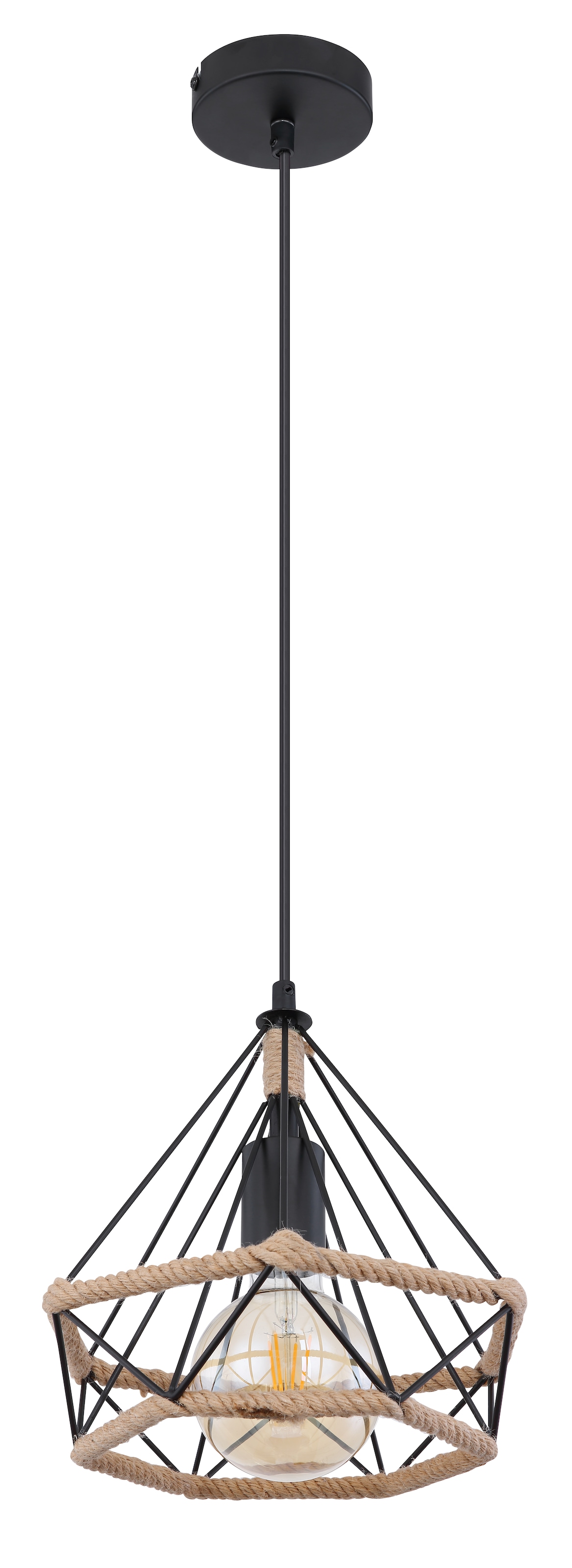 GLOBO LIGHTING Hängeleuchte »ULLEU«, Leuchtmittel E27 | ohne Leuchtmittel, Hängelampe/Pendelleuchte/Esszimmer/Wohnzimmer/Esstisch