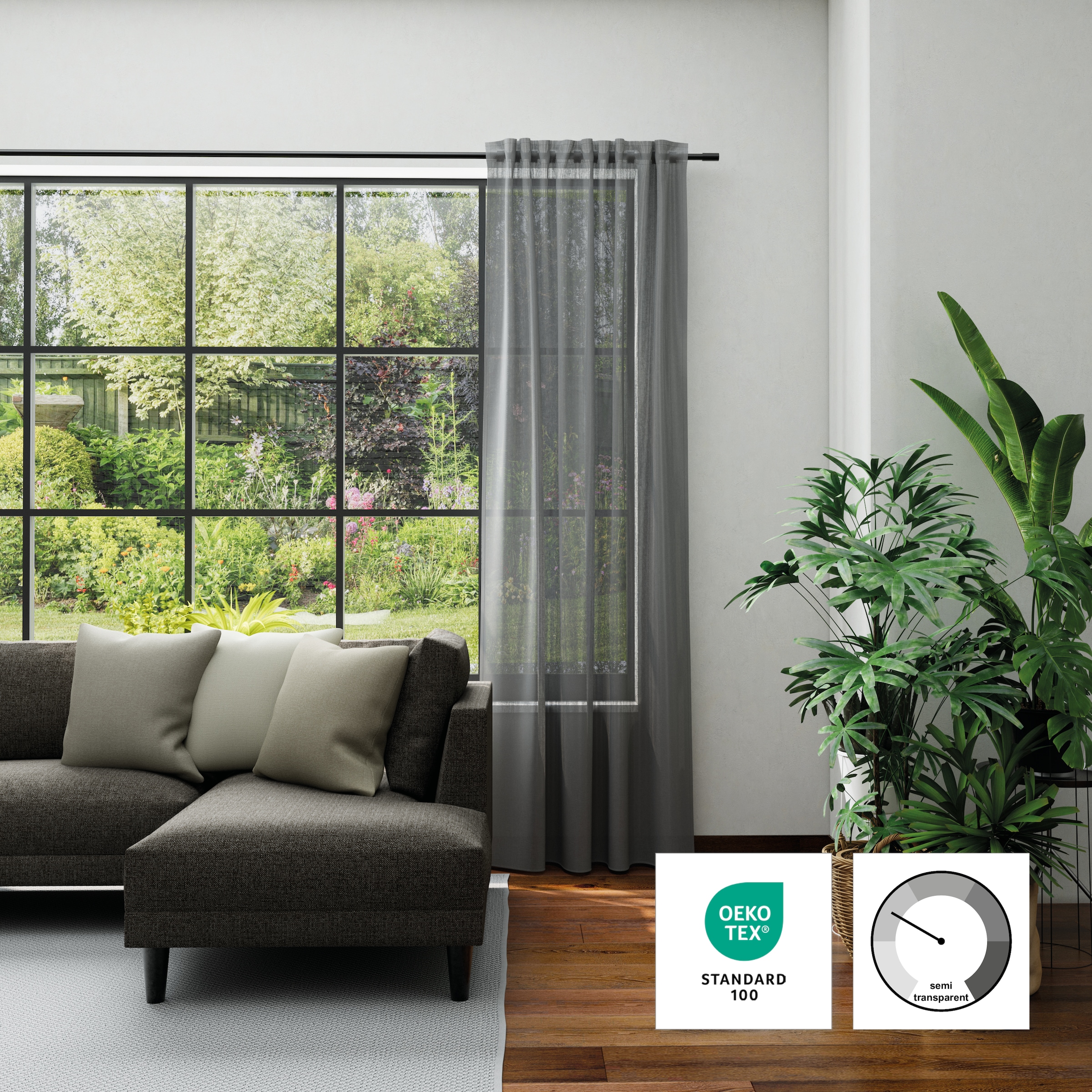 Neutex for you! Vorhang »LUCIA« Multifunktionsband 1 Stk. tlg. Criss-cross Optik mit Effektgarn