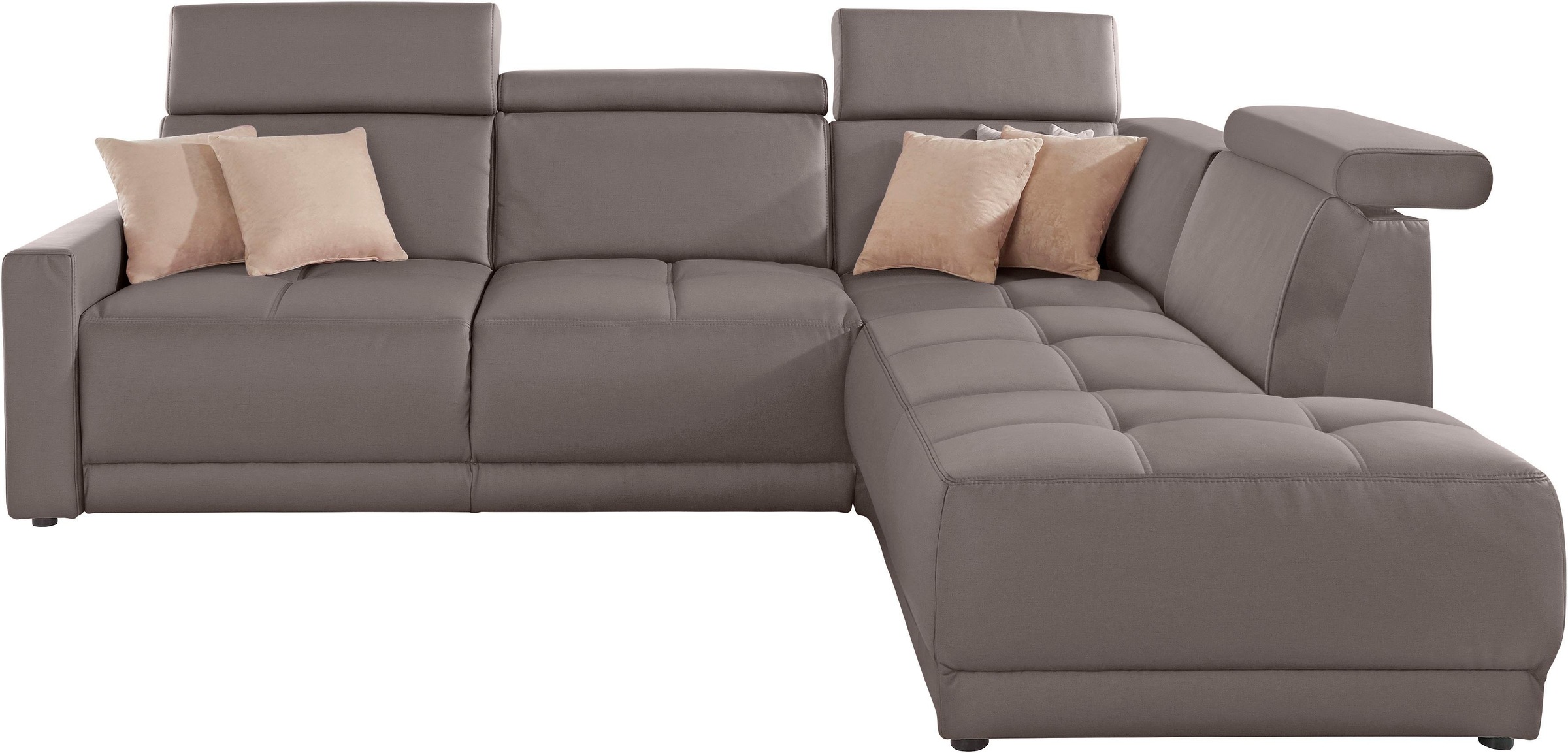 DOMO collection Ecksofa »Ava, moderne Sitzheftung mit toller Doppelnaht, ko günstig online kaufen