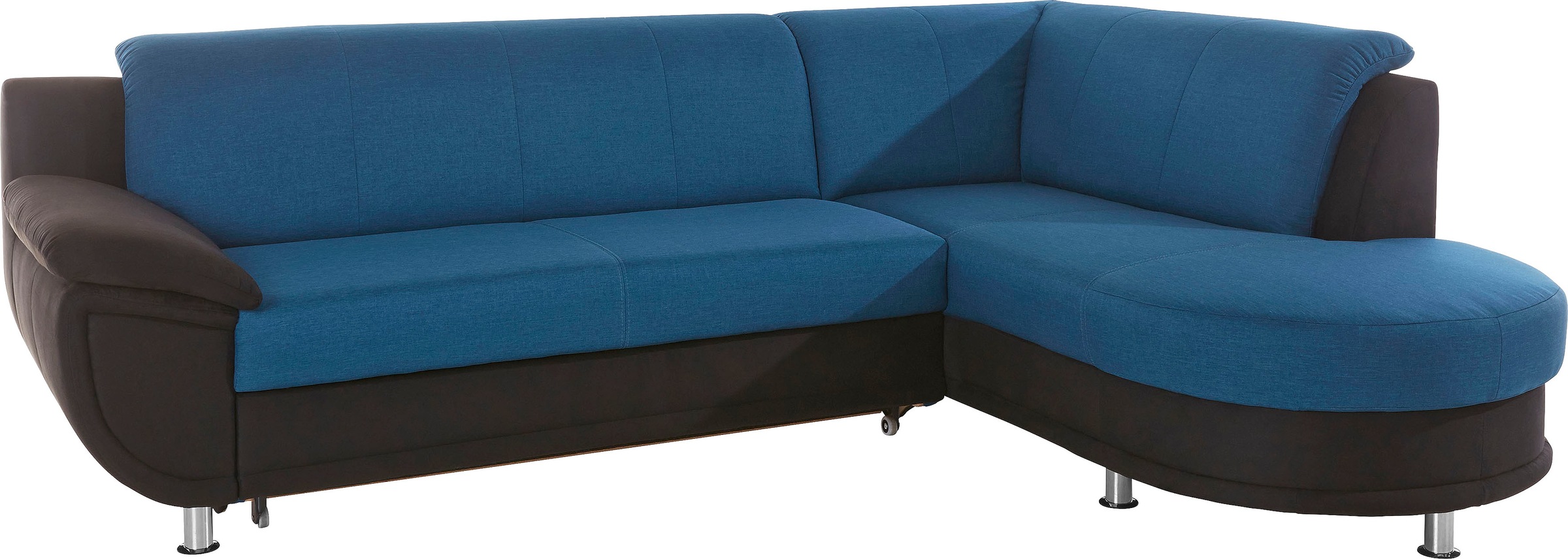 TRENDMANUFAKTUR Ecksofa »Rondo 3, zeitlos und bequem, Materialmix, breite A günstig online kaufen