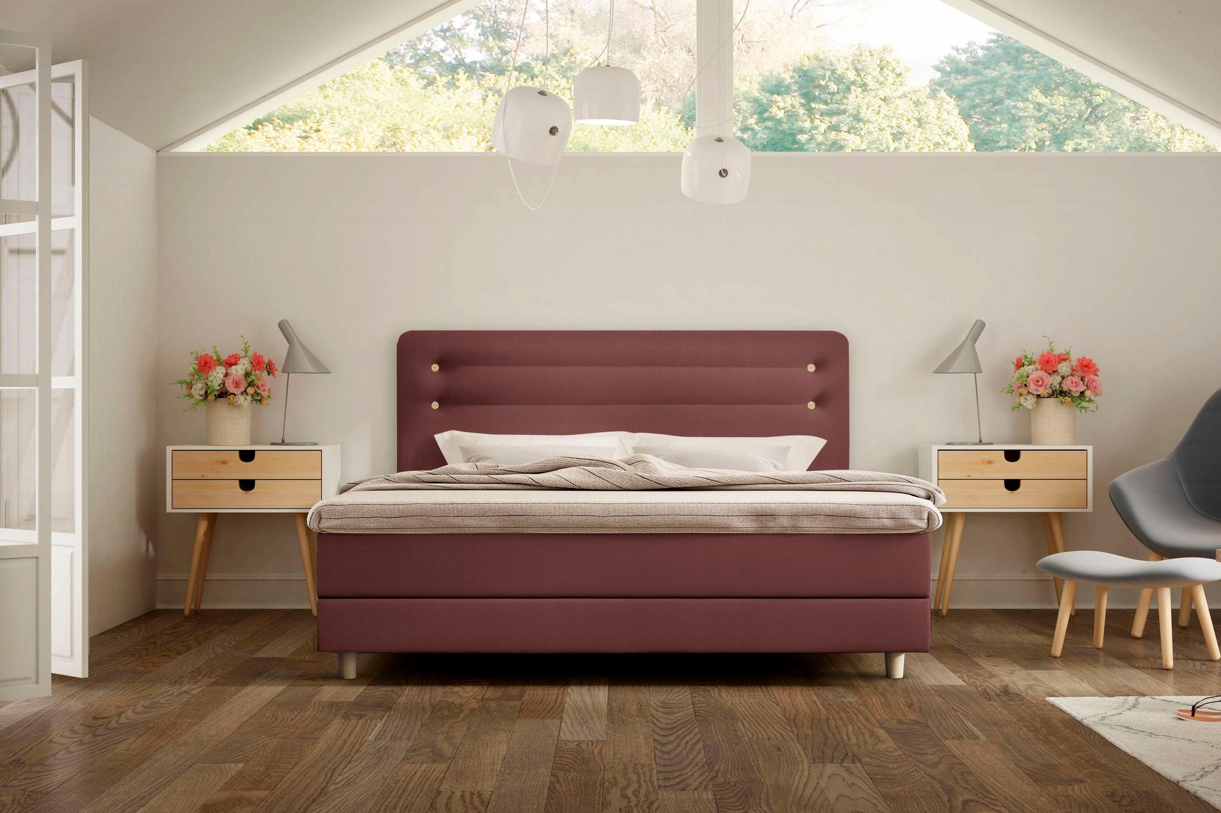 2. Bild von Schlaraffia Boxspringbett »Fidelio«, inkl GELTEX® Next Topper, Holzfuß in Eiche