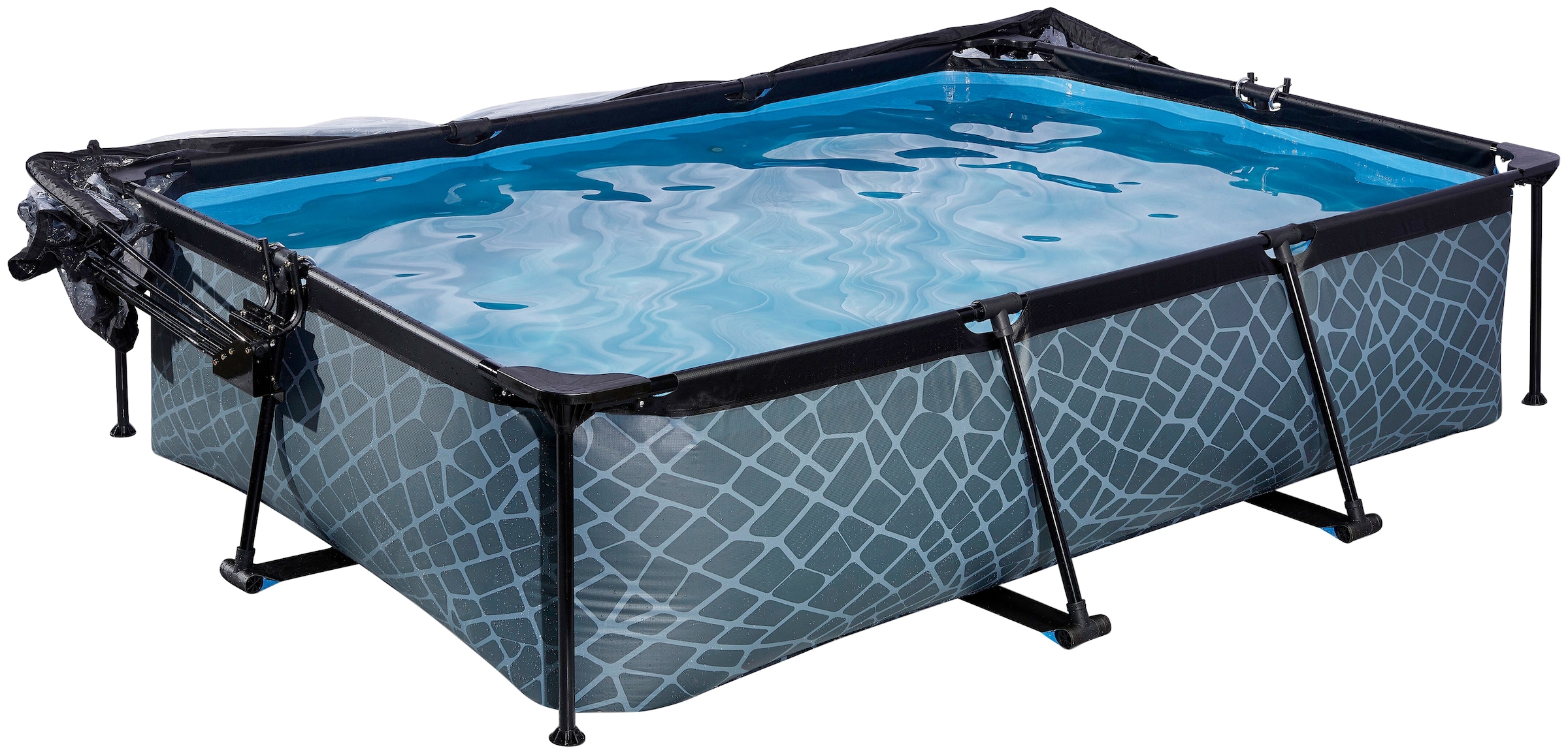 EXIT Framepool, (Set, 3 tlg.), BxLxH: 200x300x65 cm, mit Kartuschenfilter und Abdeckung