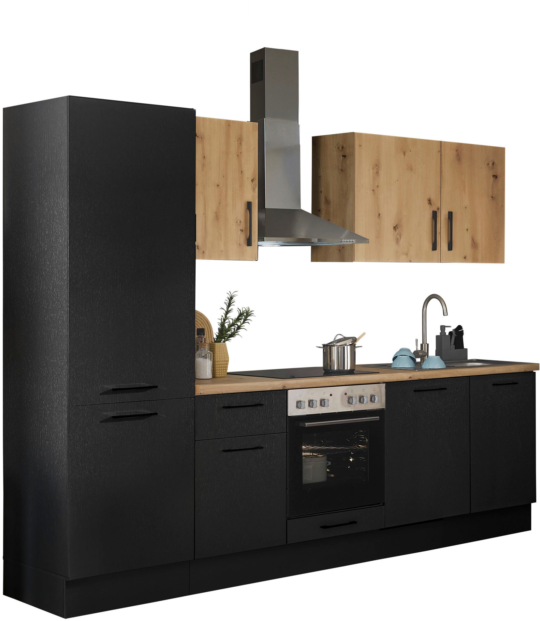 BASIC by Balculina Küchenzeile »Turin«, Breite 280 cm, wahlweise mit E-Geräten