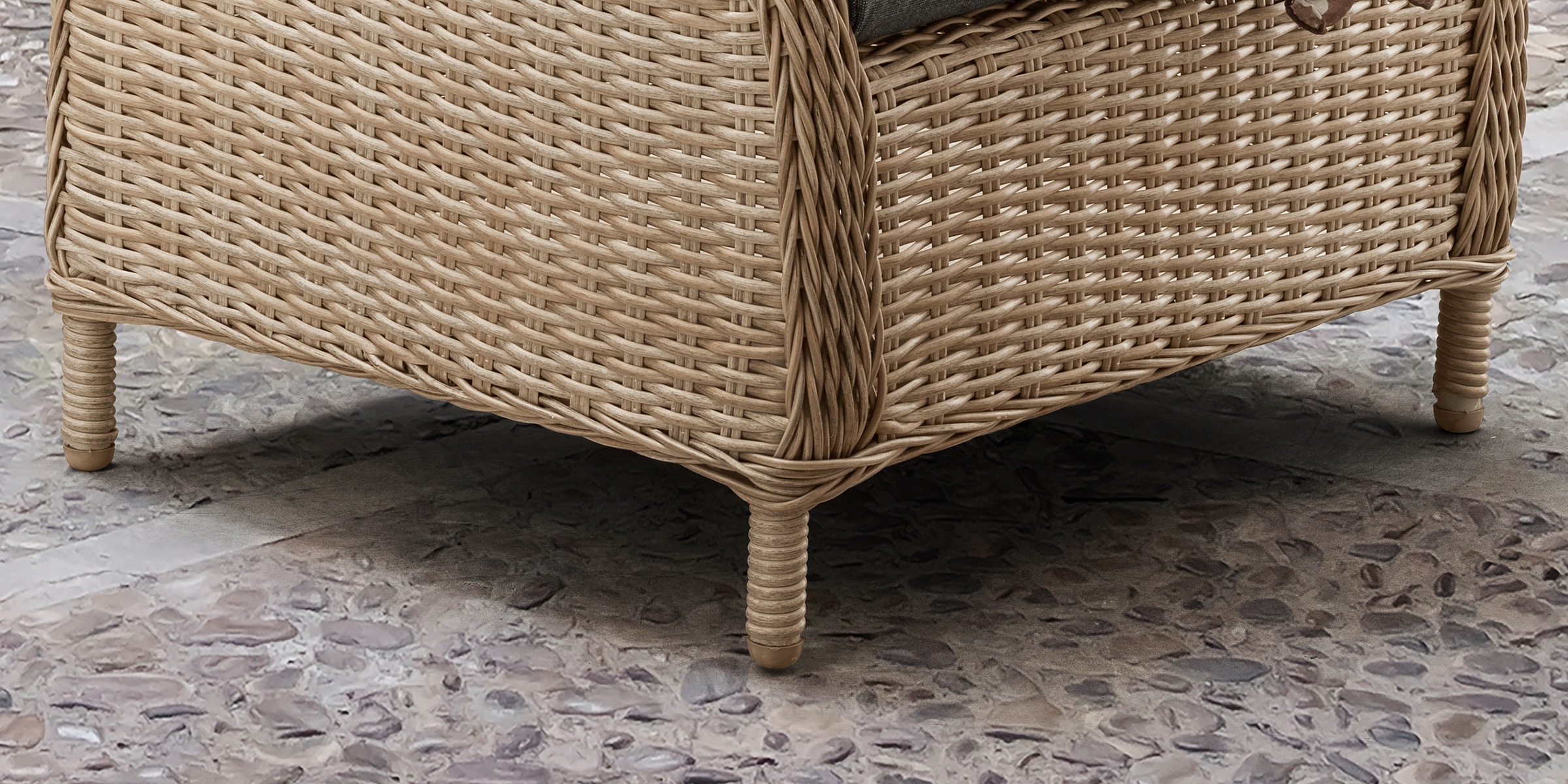 Destiny Fußhocker »CASA«, 66x58cm, Aluminium, Polyrattan, inkl. Auflagen