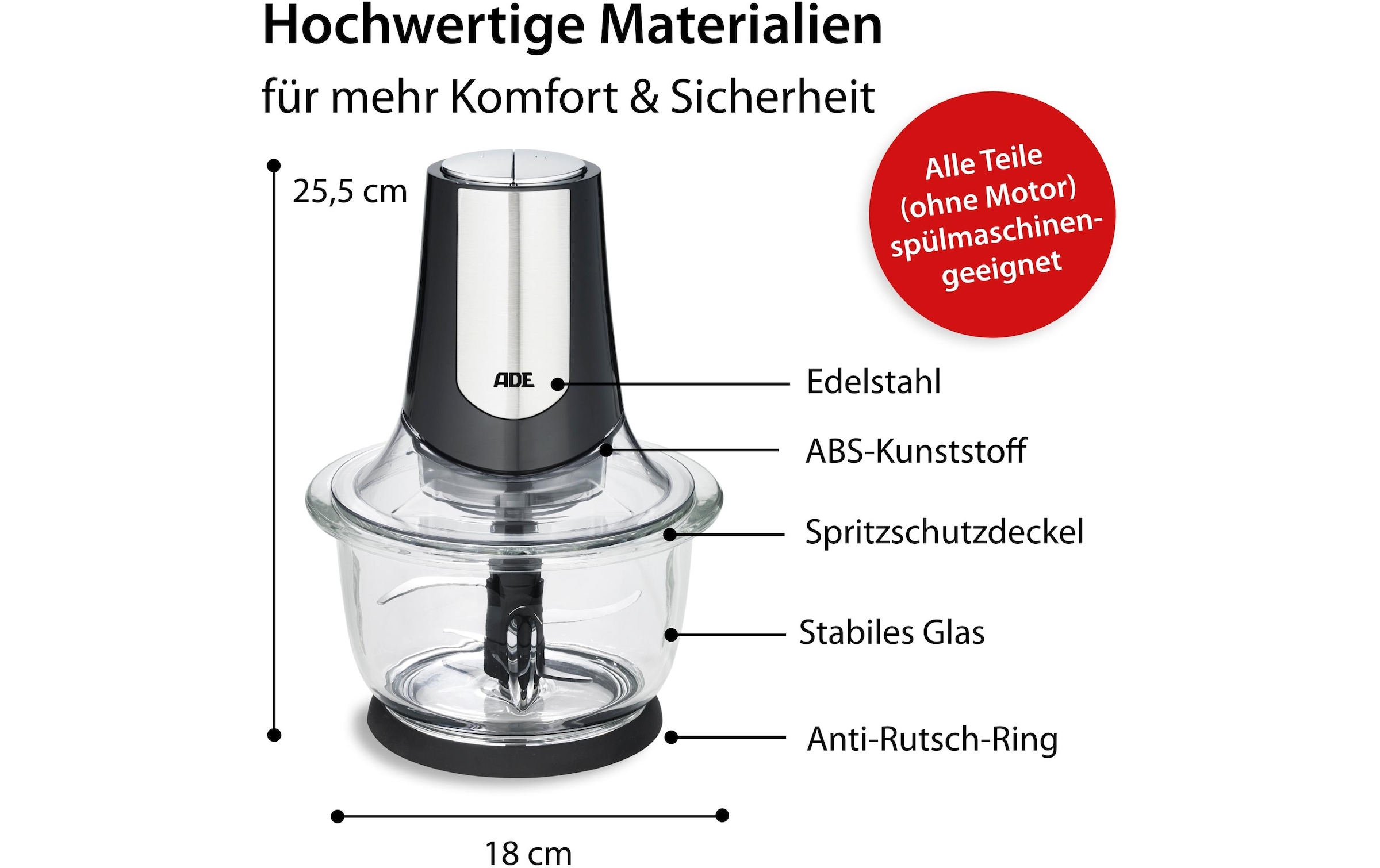 ADE Zerkleinerer »KA 2110 0.6 l« 500 W