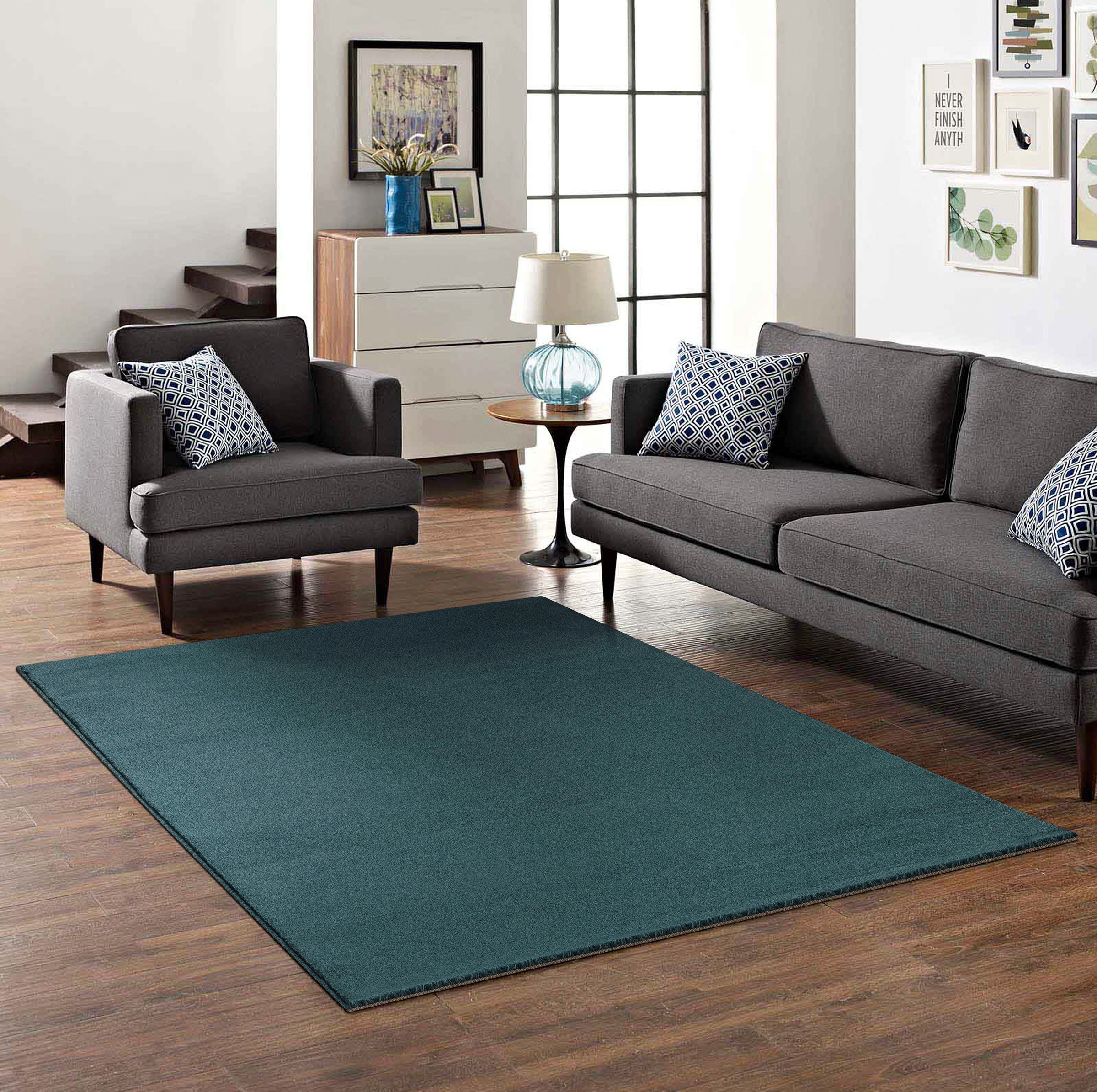 my home Teppich "Kurzflor-Webteppich GRANADA 4800, uni Soft Touch" rechteck günstig online kaufen