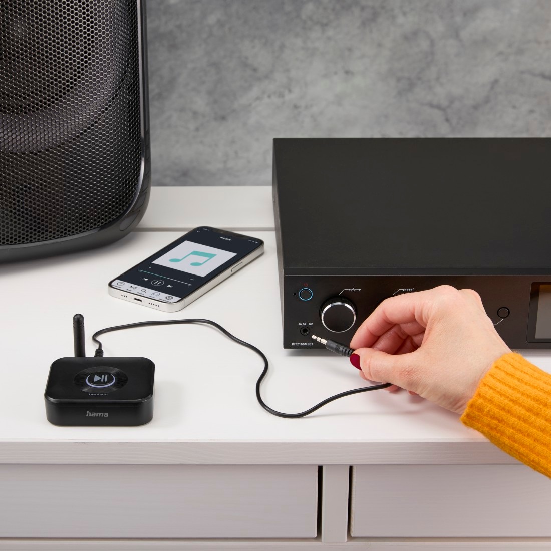 Hama Bluetooth-Adapter »Bluetooth-Adapter (Empfänger für Bluetooth nachrüsten, z.B. HiFi)«