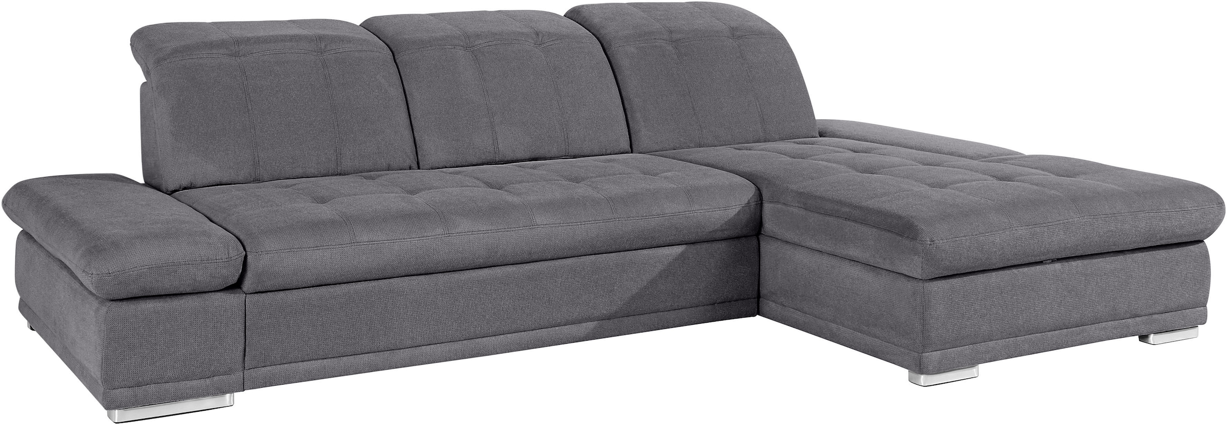 COTTA Ecksofa »Holiday L-Form mit Sitztiefen-, Armteil- und Kopfteilverstellung«, wahlweise mit Bettfunktion & Bettkasten
