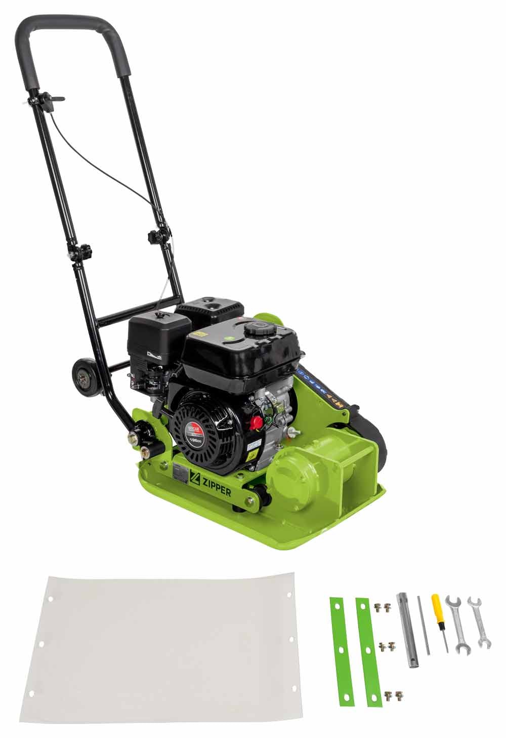 ZIPPER Rüttelplatte kompakte Größe für Transport und Lagerung