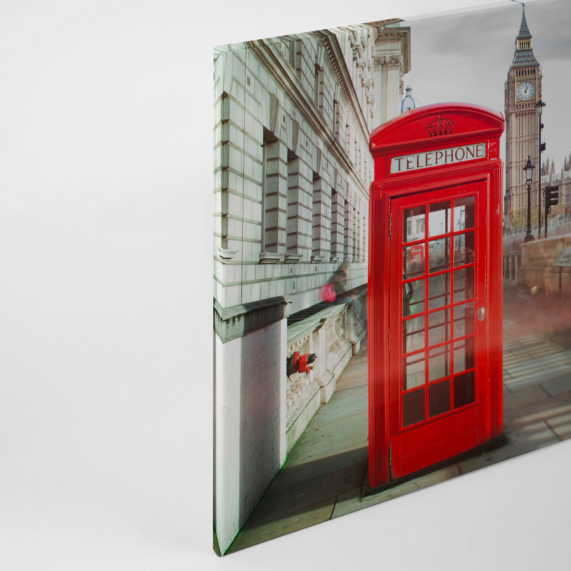 A.S. Création Leinwandbild »Phone Booth«, Kunst-London-Kinder, (1 St.), London Bild Keilrahmen Großstadt Leinwand-Bild Wohnzimmer modern Wand