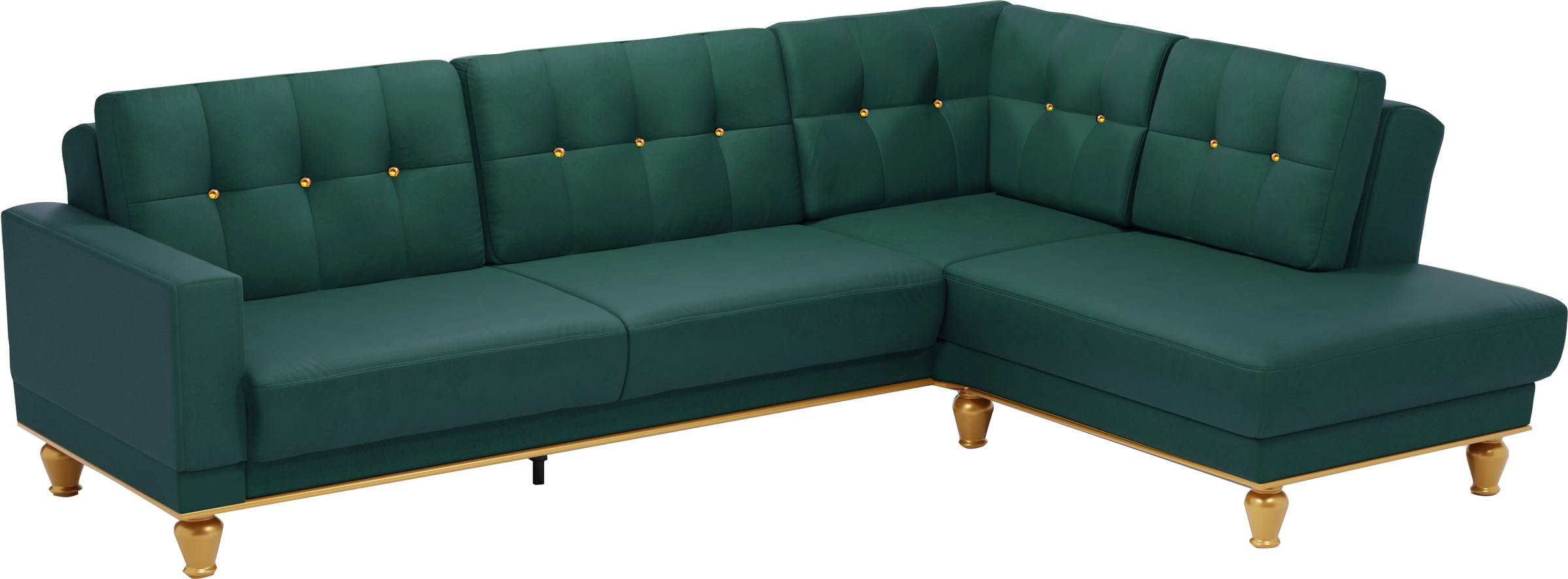 sit&more Ecksofa »Orient 5 L-Form«, mit Strass-Stein, wahlweise mit Bettfunktion und Bettkasten