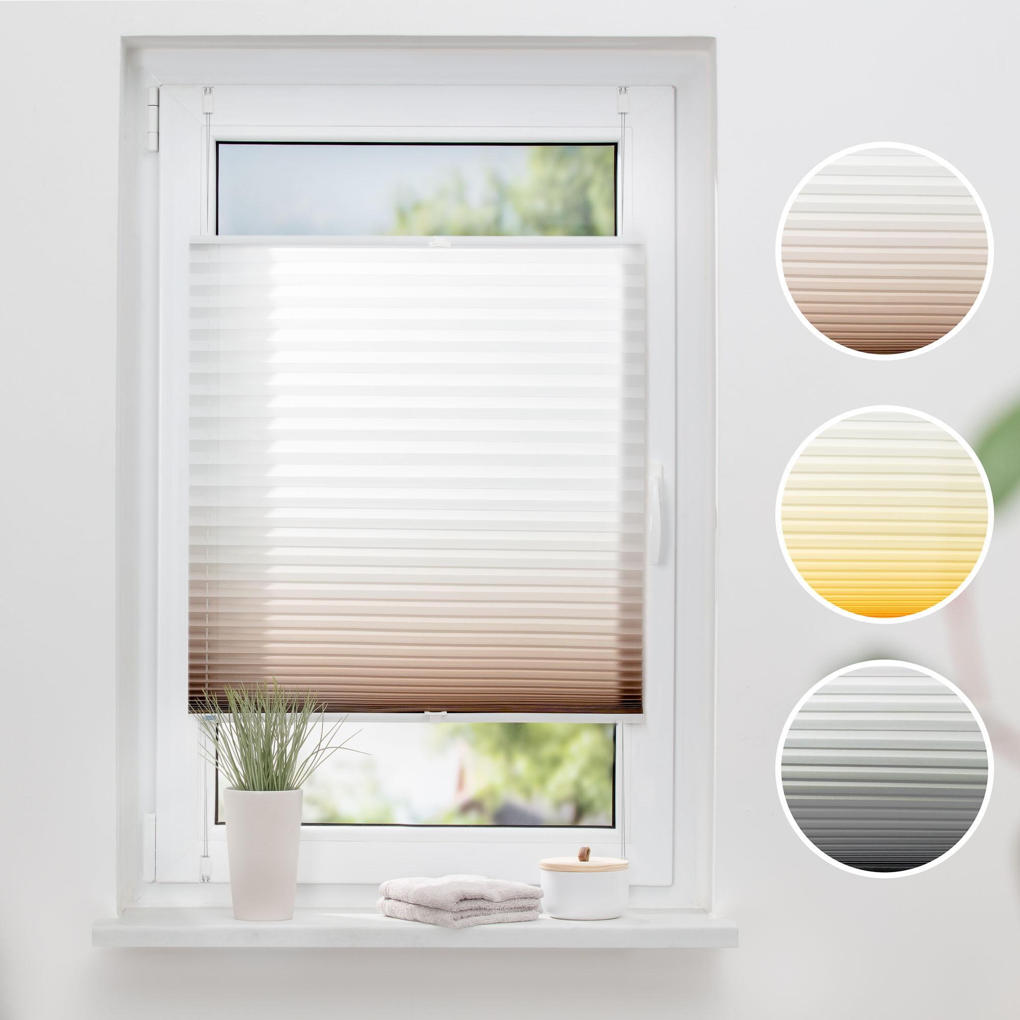 K-HOME Plissee »Farbverlauf«, Lichtschutz, ohne Bohren, verspannt günstig online kaufen