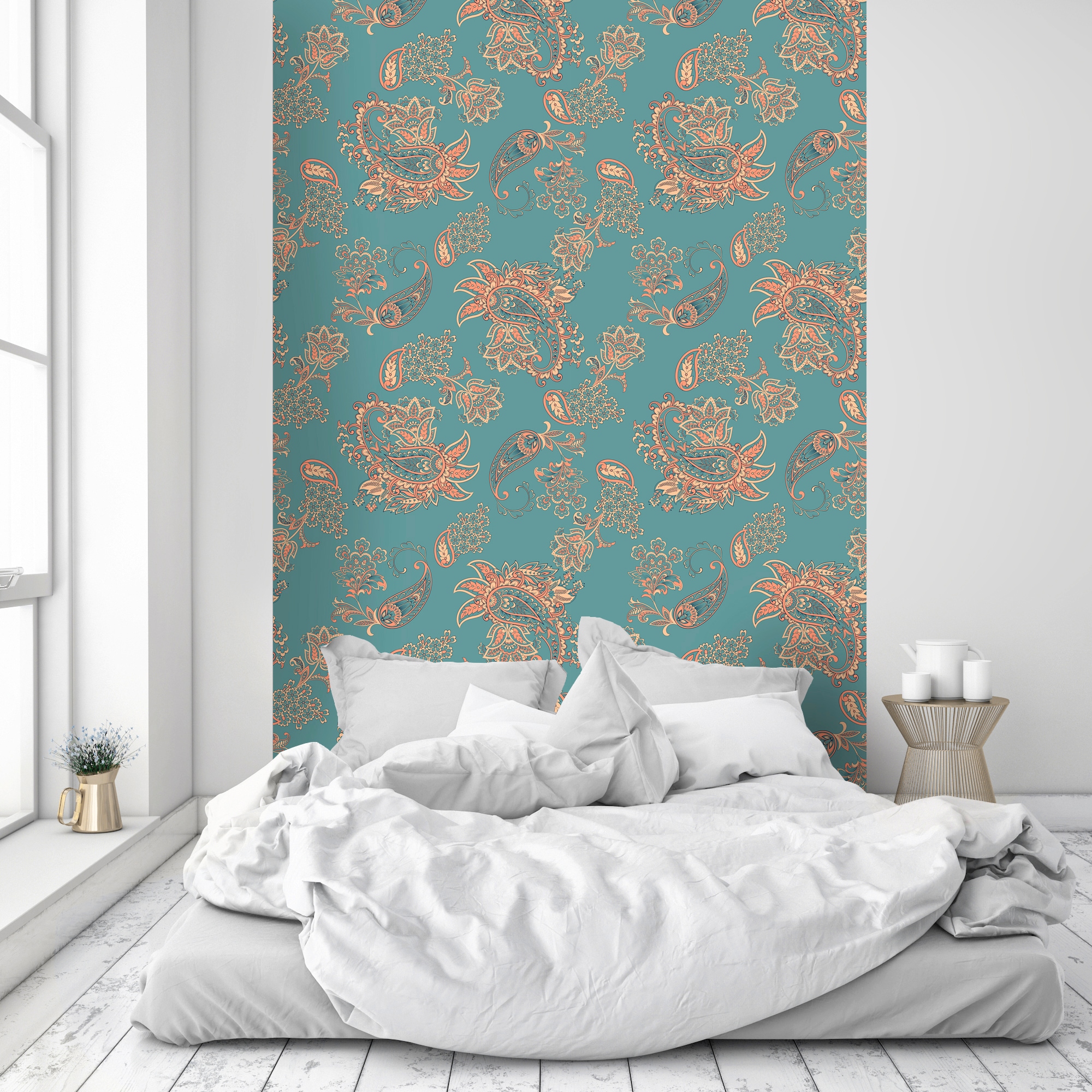 queence Vinyltapete »Janice« Antikoptik | Barock | Kunst | bedruckt glatt 90x250cm, selbstklebend, kinderleichte Anbringung, , Sticker