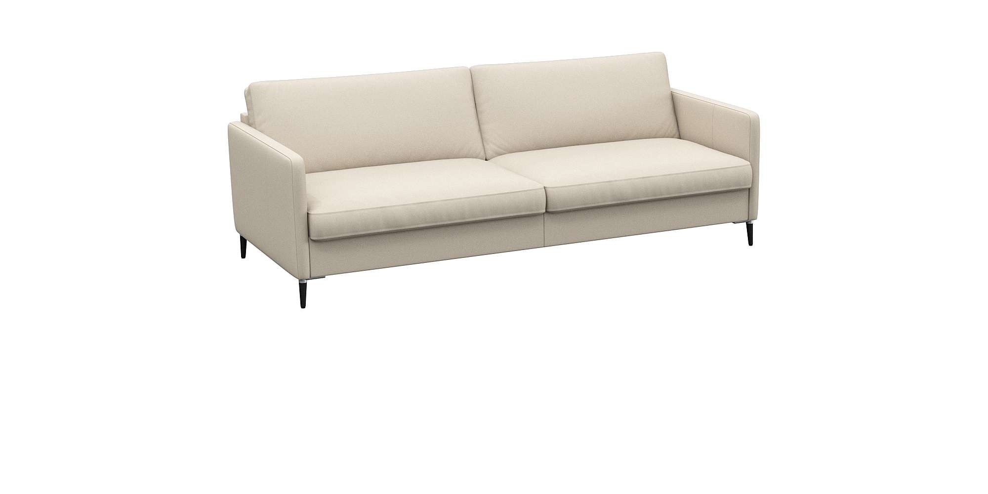 FLEXLUX 3-Sitzer »Fiore, super Sitzkomfort durch Kaltschaum im Sitz«, schmale Armlehnen, Füße Alu+schwarz