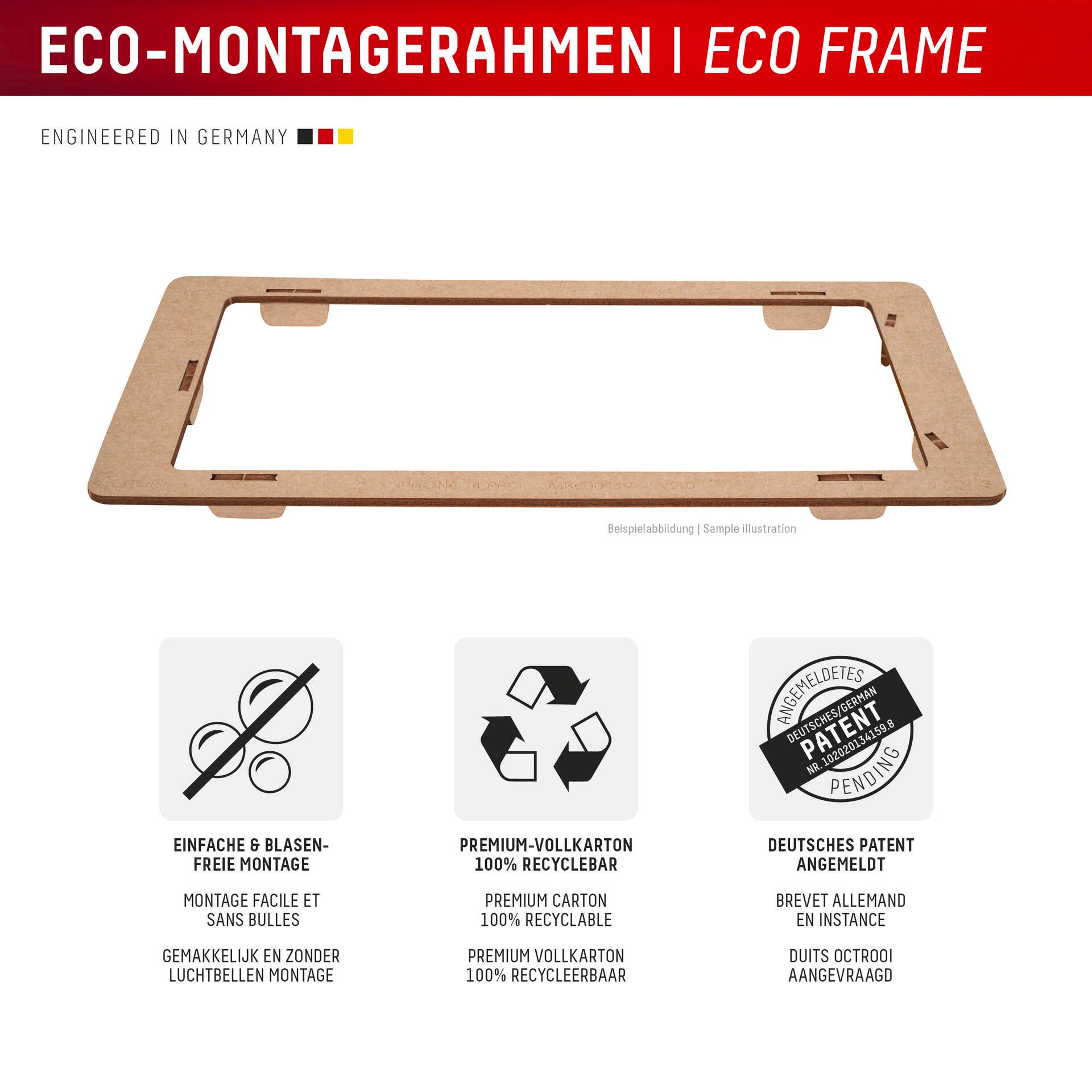 Displex Displayschutzglas »Real Glass Screen Protection« für Apple iPhone 16 Pro Displayschutzfolie, Schutzfolie, Bildschirmschutz, kratz- & stoßfest