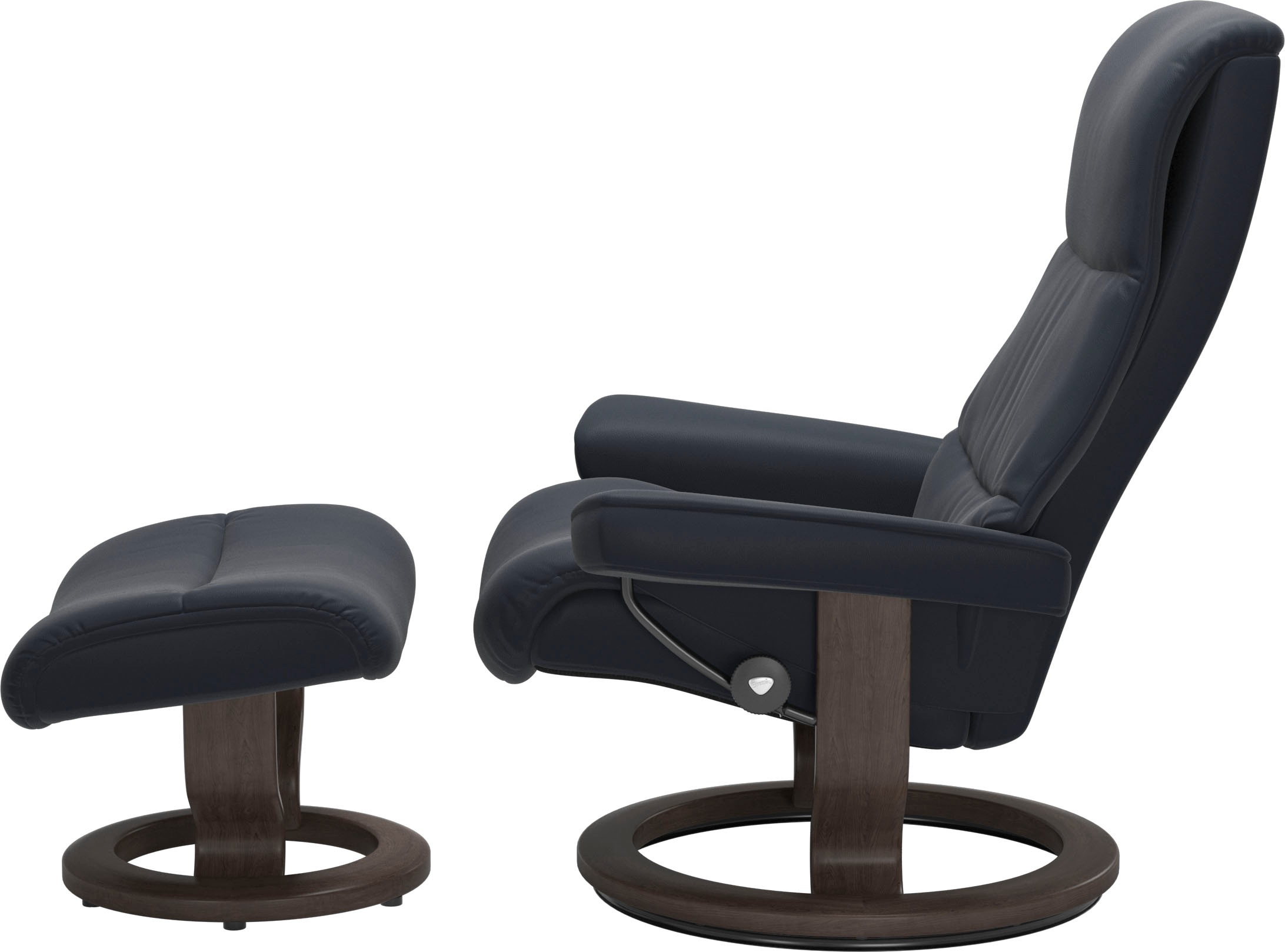 Stressless® Relaxsessel »View«, (Set, Relaxsessel mit Hocker), mit Classic Base, Größe S,Gestell Wenge