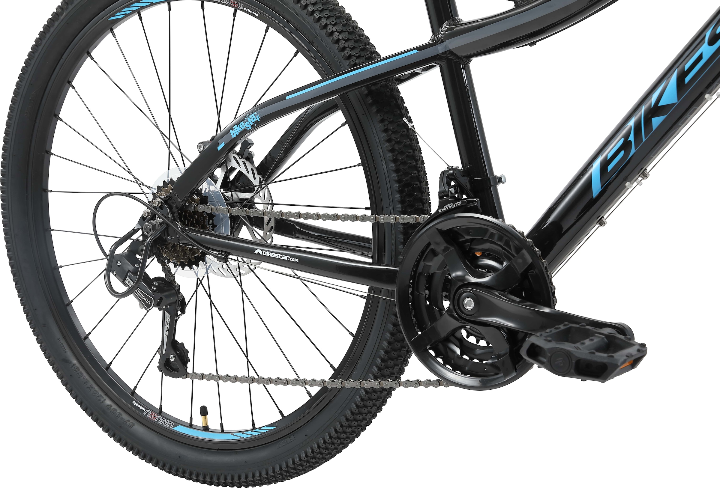 Bikestar Mountainbike 21 Gang Shimano RD-TY300 Schaltwerk Kettenschaltung für Damen und Herren, Kettenschaltung