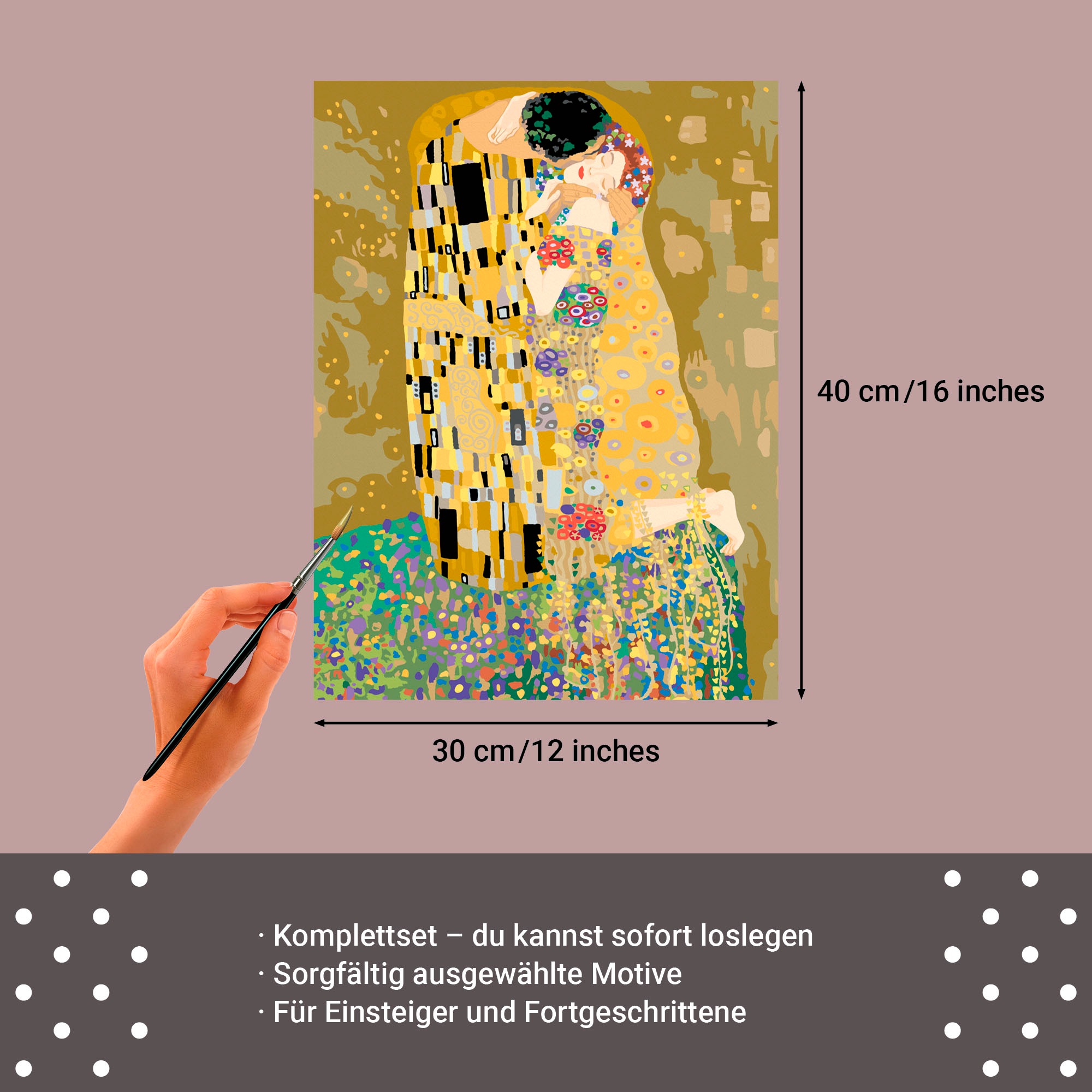 Ravensburger Malen nach Zahlen »CreArt, Leinwand ART Collection: Der Kuss (Klimt)« Made in Europe