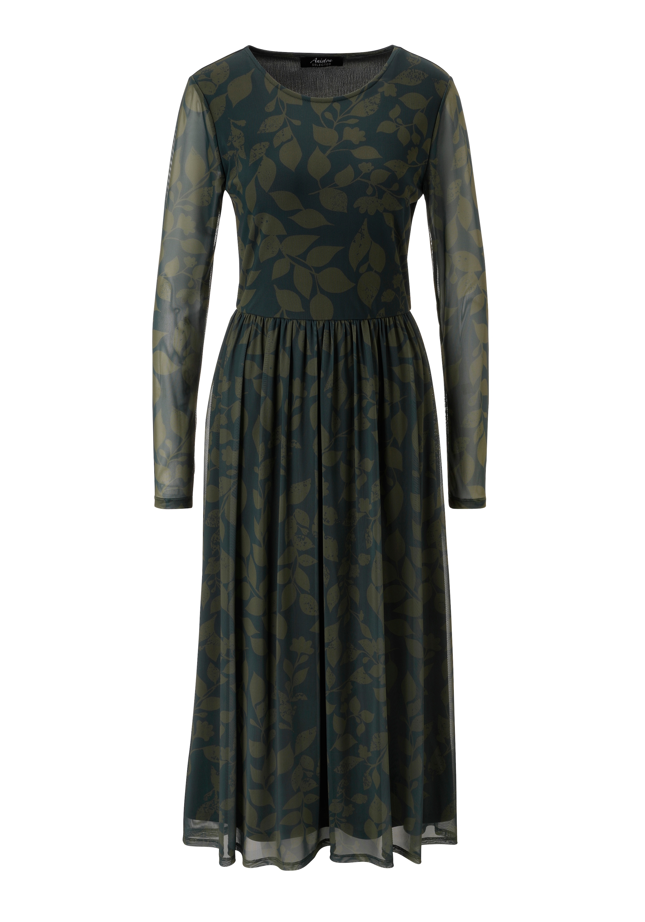Aniston SELECTED Midikleid mit floraler, fantasievoller Blättermuster