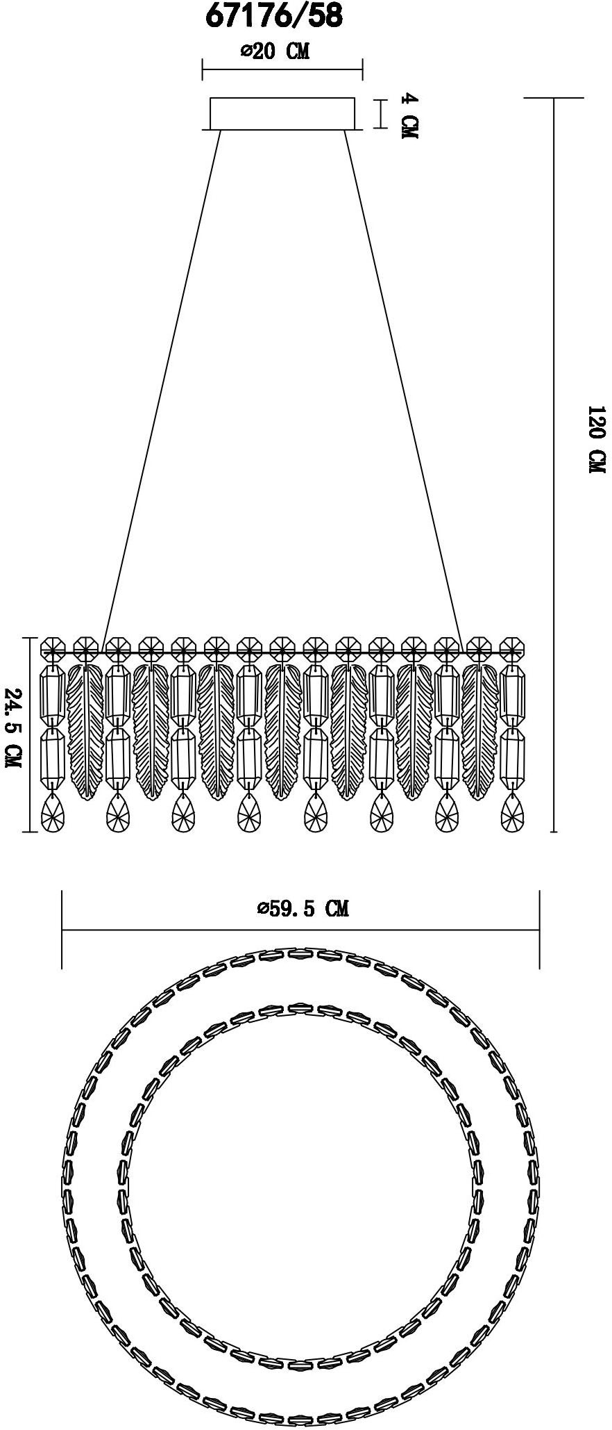 GLOBO LIGHTING Hängeleuchte »KLUNKA« LED-Modul 1 Stk. warmweiß - kaltweiß Hängelampe Esszimmer-Leuchte Esstischleuchte Wohnzimmer