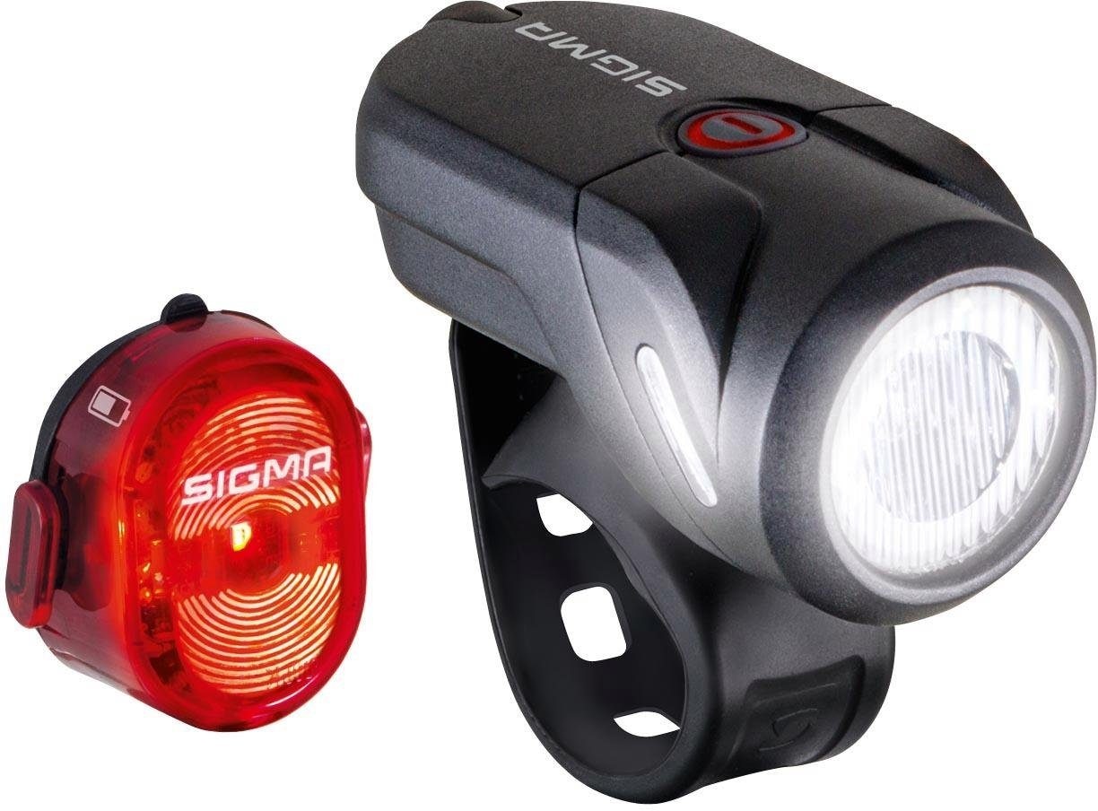 SIGMA SPORT Fahrradbeleuchtung »AURA 35 USB / NUGGET II K-Set«, (Spar-Set, 4, Front- und Rücklicht)