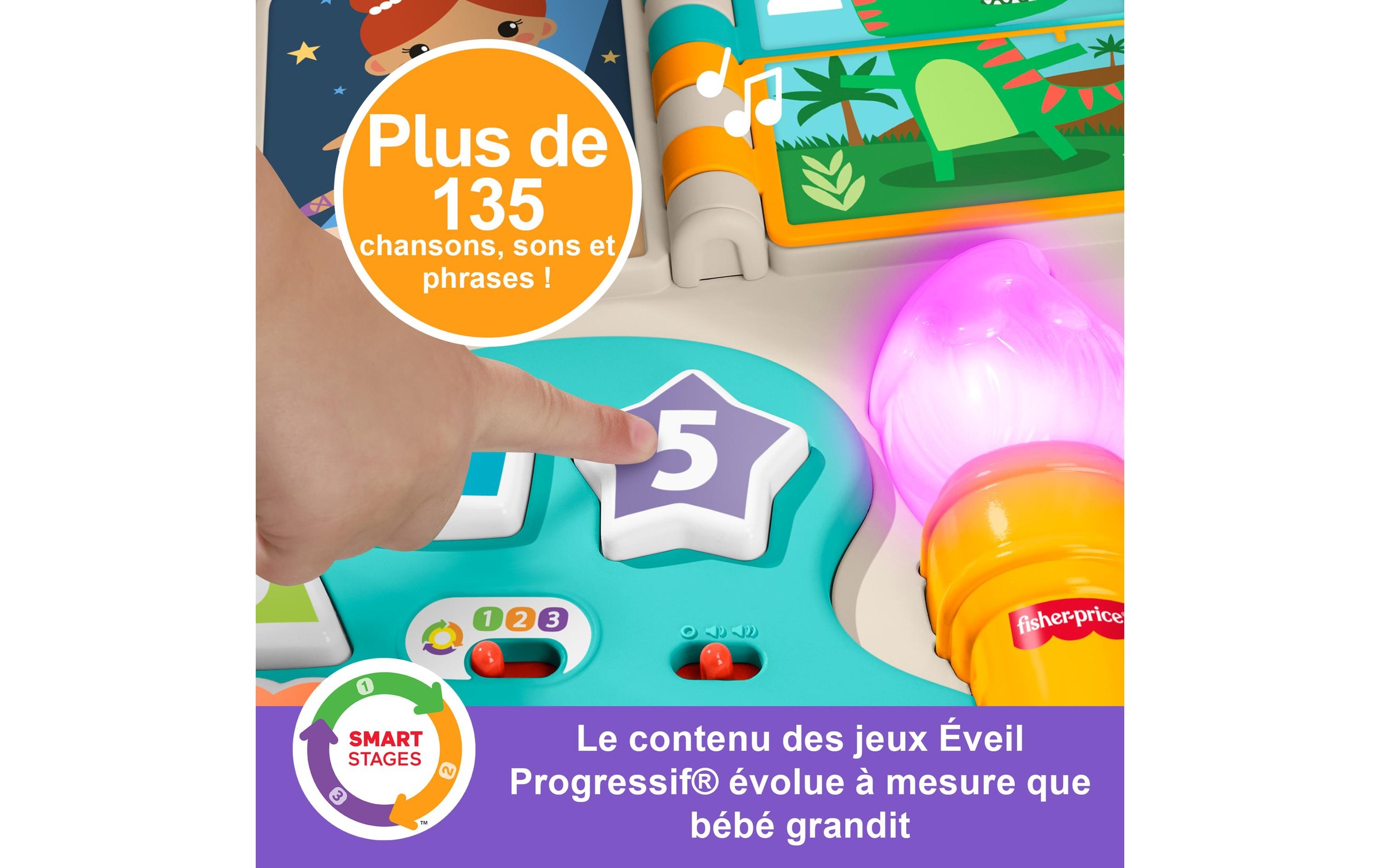 Fisher-Price® Lernspielzeug »4-in-1 Spiel- und Maltisch« Elektronisches, mehrsprachiges Lernspielzeug für Babys und Kleinkinder