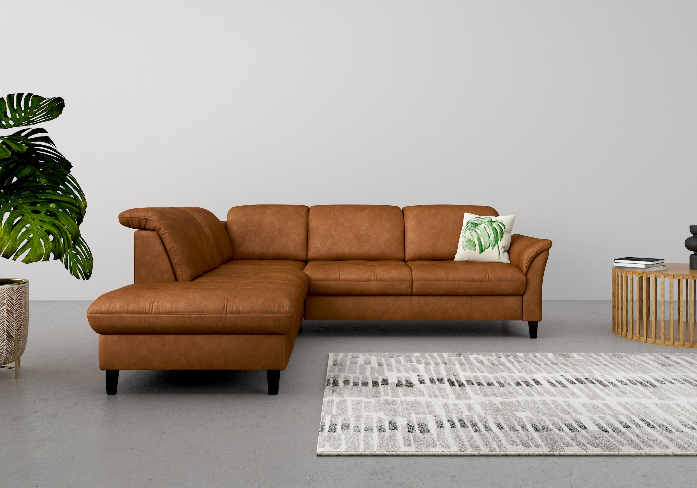 sit&more Ecksofa »Maggiore L-Form«, wahlweise mit Kopfteilverstellung, Bettfunktion und Stauraum