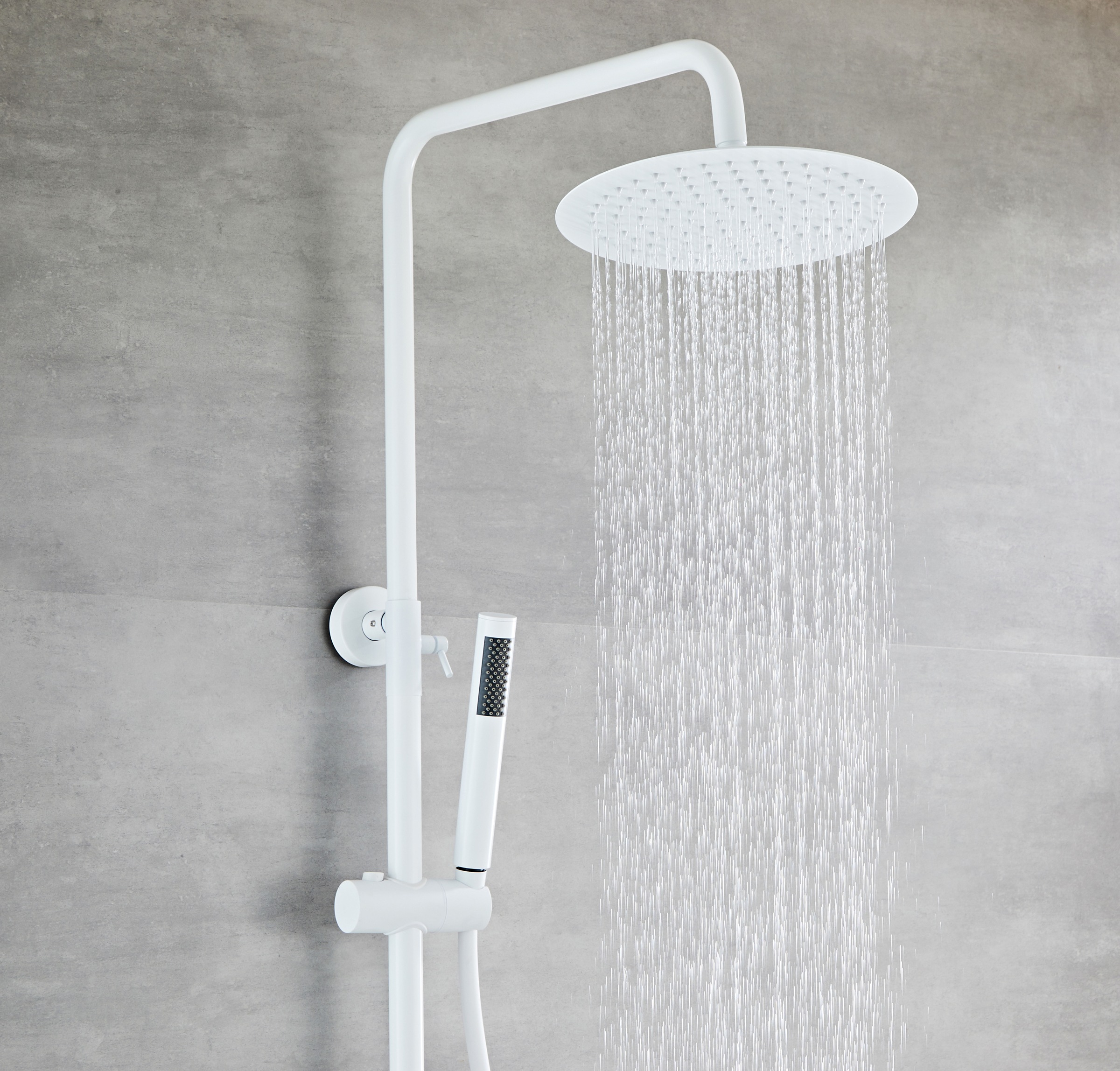 welltime Duschsystem »Sanddorn«, (Set), Überkopfbrause, Regendusche Wellnessdusche in verschiedenen Farben