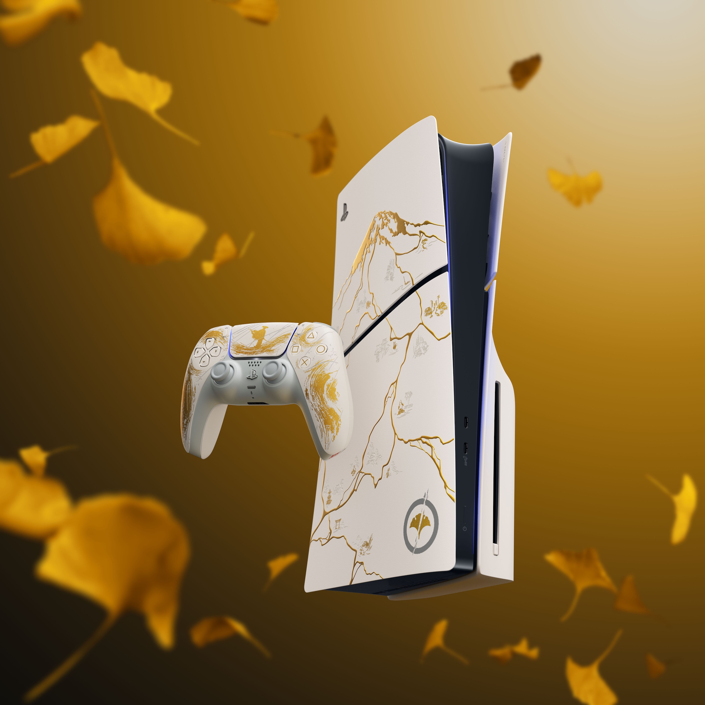 PlayStation 5 Spielekonsole »PS5 Ghost of Yōtei Gold Limited Edition Bundle« 1.000 GB PlayStation 5 Disk – Limited Edition Ghost of Yotei