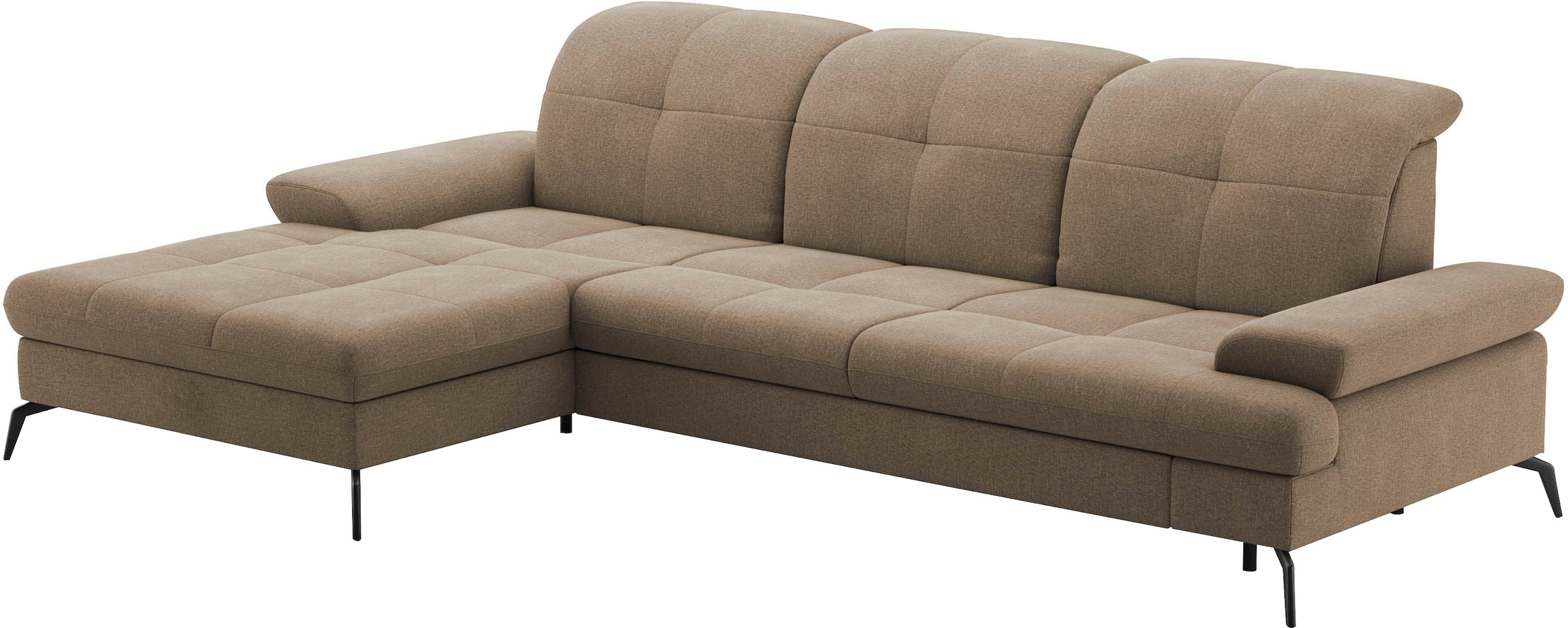 sit&more Ecksofa »Amica, L-Form, inkl. Sitztiefenverstellung & Armteilverstellung«, wahlweise mit Bettfunktion, Bettkasten und Kopfteilverstellung