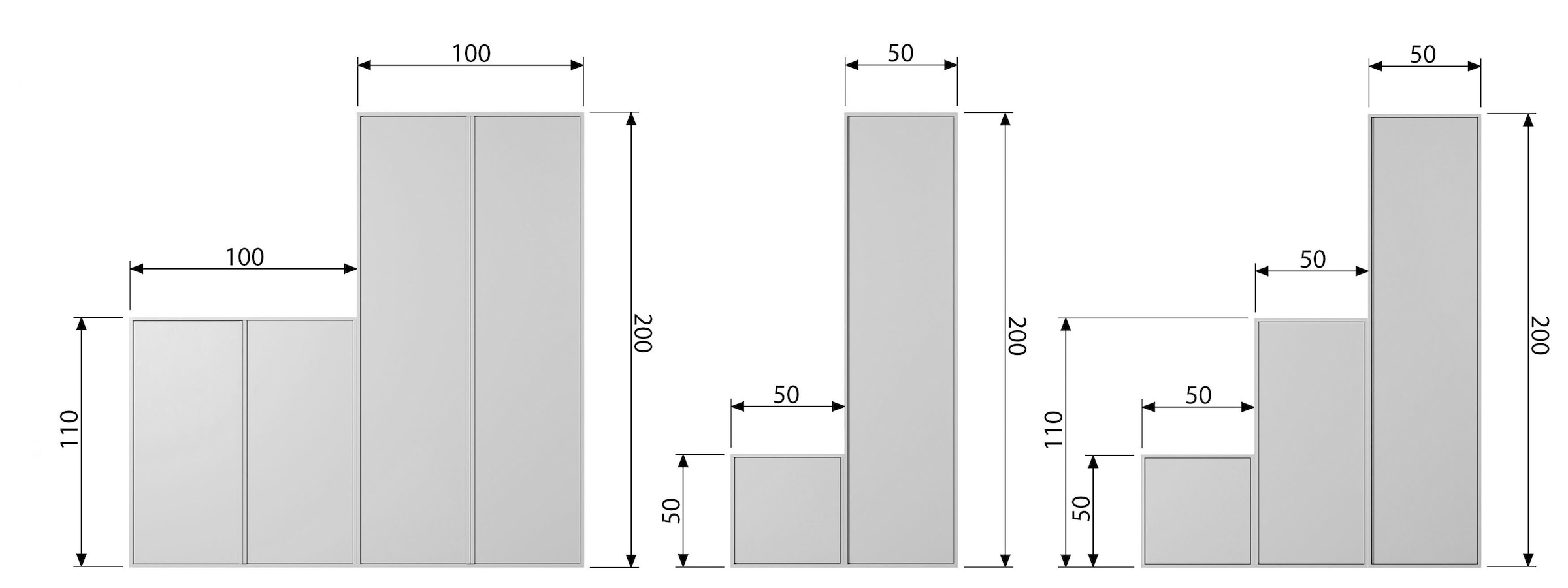 WOOOD Garderobenschrank »Grenen«, H 200 cm x B 100 cm x T 58 cm