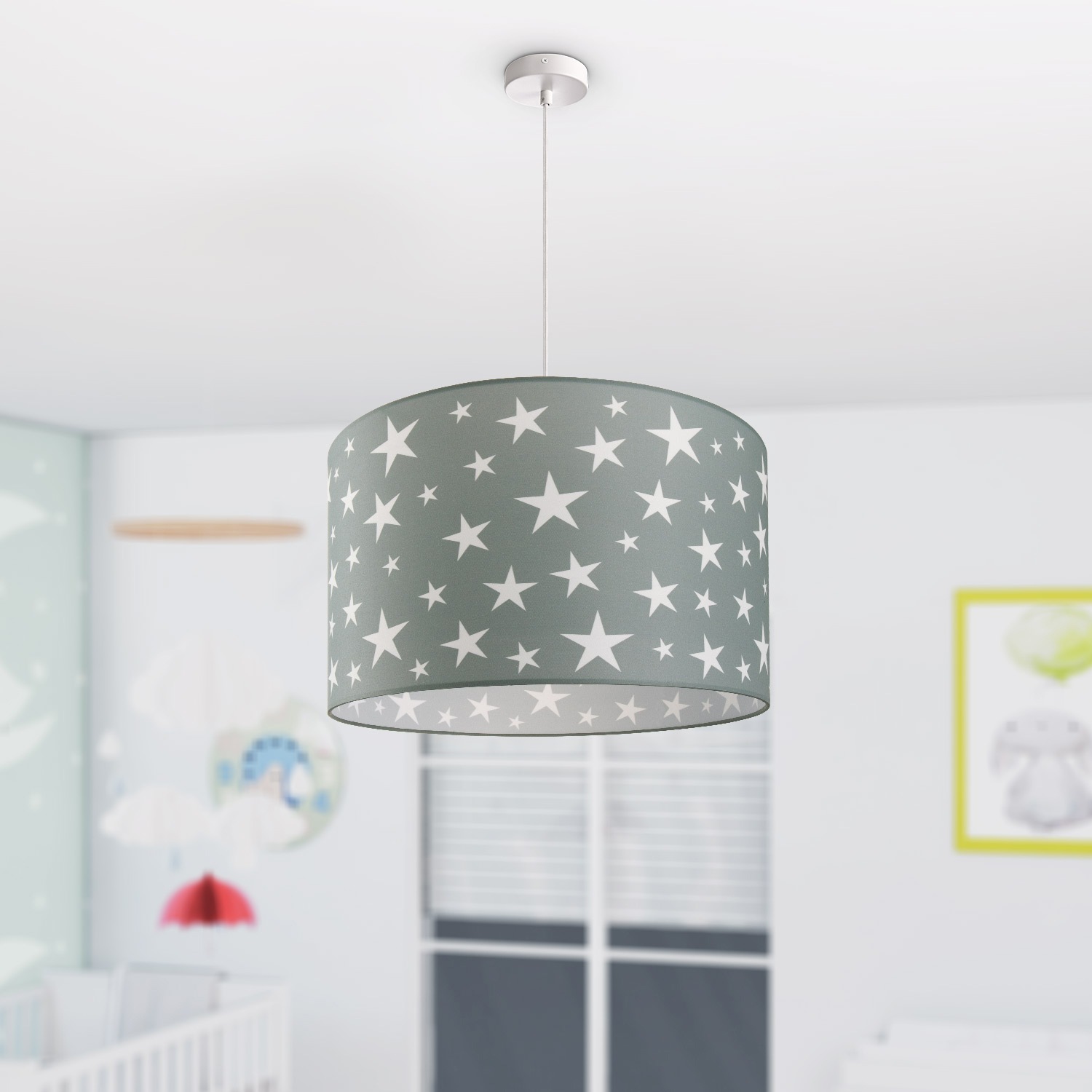 Paco Home Pendelleuchte »Capri 315«, 1 flammig, Leuchtmittel E27 | ohne Leuchtmittel, Kinderlampe Deckenlampe LED Kinderzimmer Sternenhimmel Motiv E27
