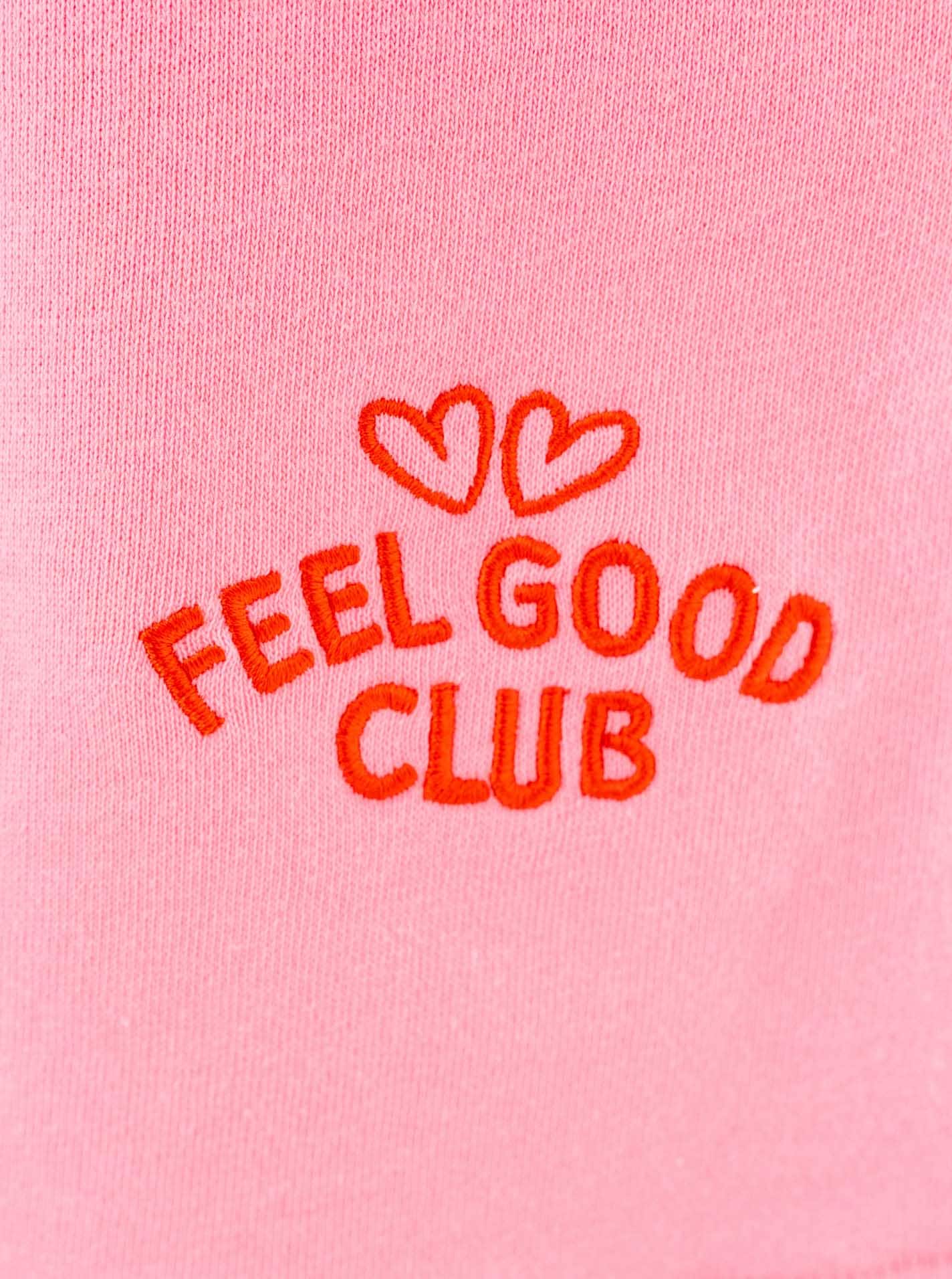 Zwillingsherz Sweathose »"Feel Good Club"«  leichtes Sweatmaterial, Stickerei, Eingriffstaschen
