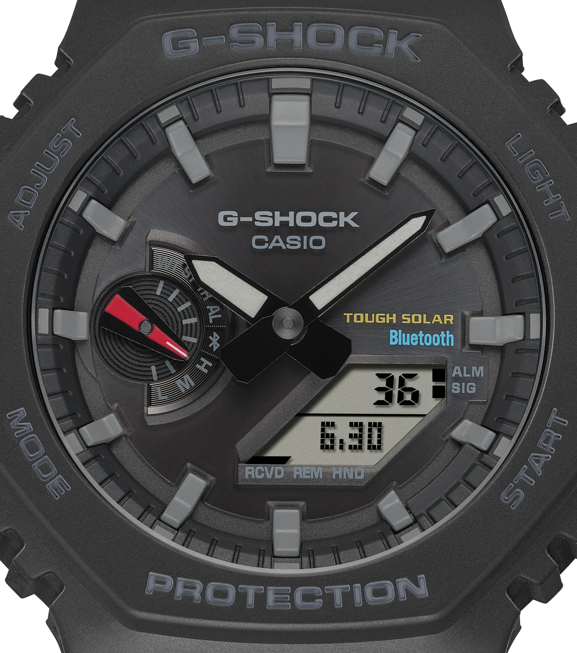 CASIO G-SHOCK Smartwatch »GA-B2100-1AER«, Solaruhr, Armanduhr, Herrenuhr, Bluetooth, bis 20 bar wasserdicht)