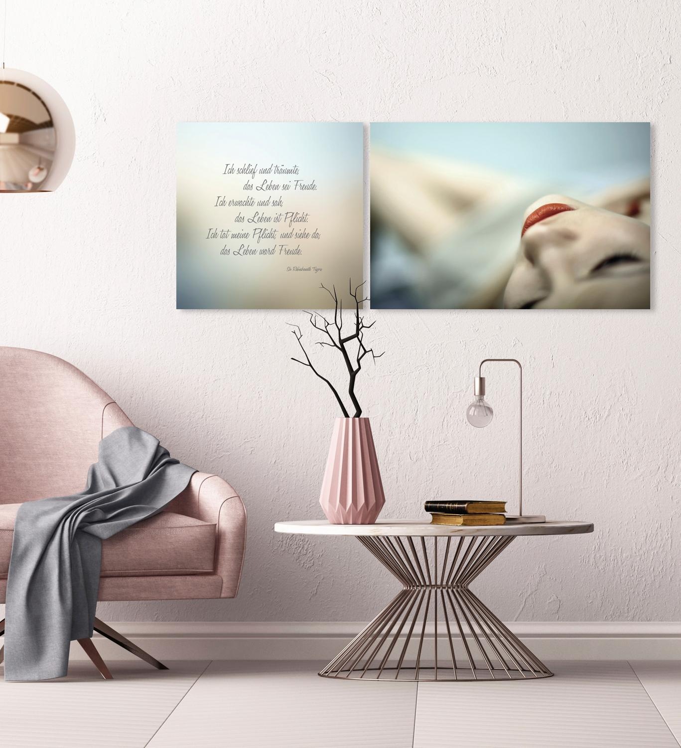 queence Leinwandbild »Freude & Pflicht«, Foto-Menschen-Kunst-Modern-Spa-Spa günstig online kaufen