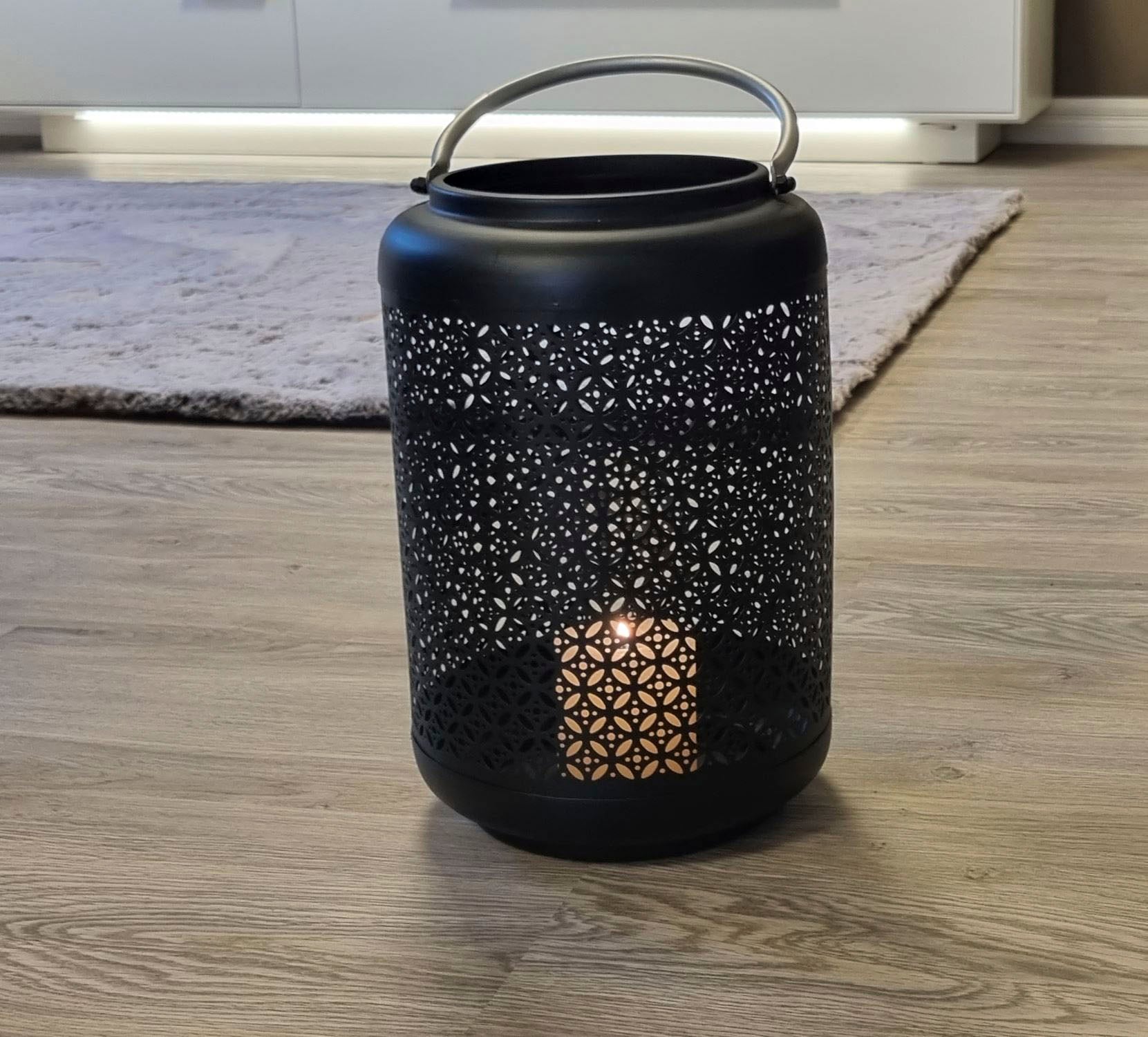 Ambiente Haus Kerzenlaterne »Laterne mit Silber-Griff - (H) 42 cm«